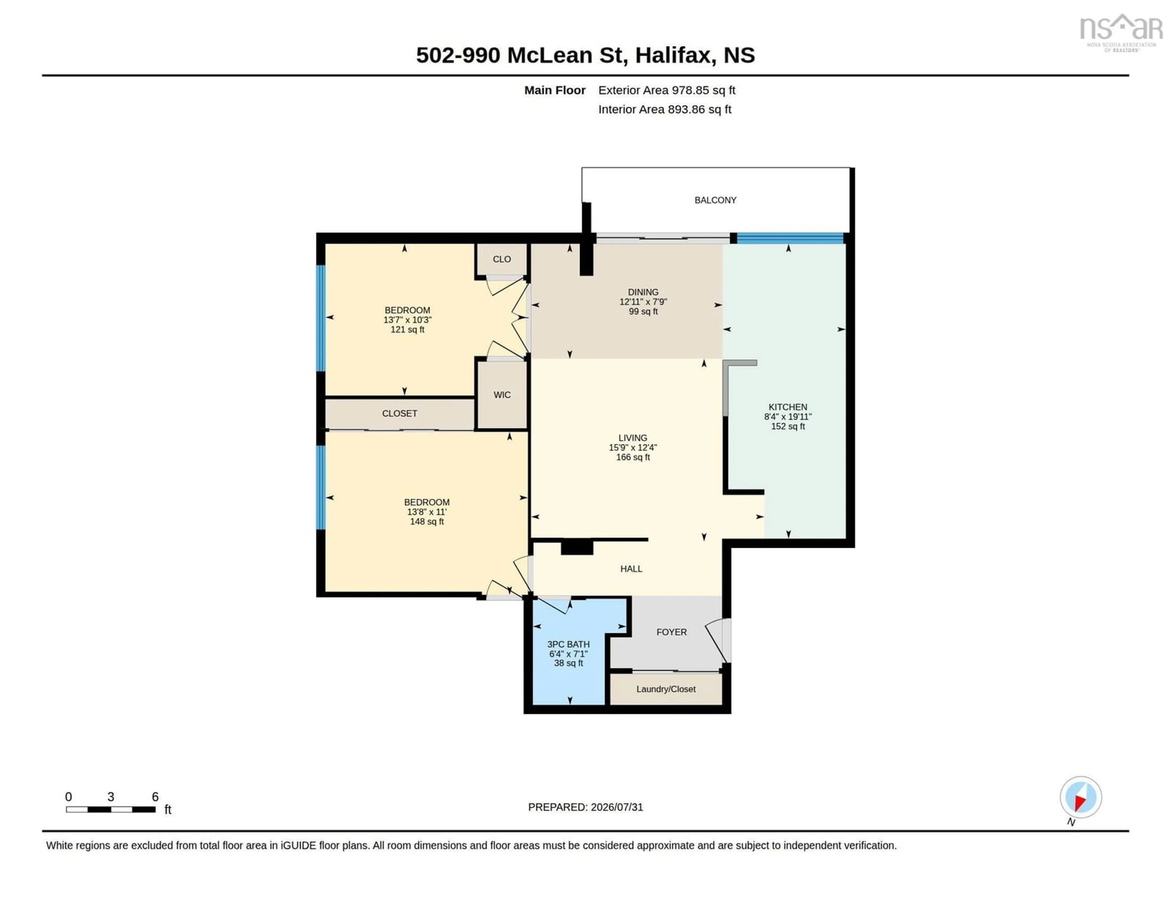 Floor plan for 990 Mclean St #502, Halifax Nova Scotia B3H 2V1