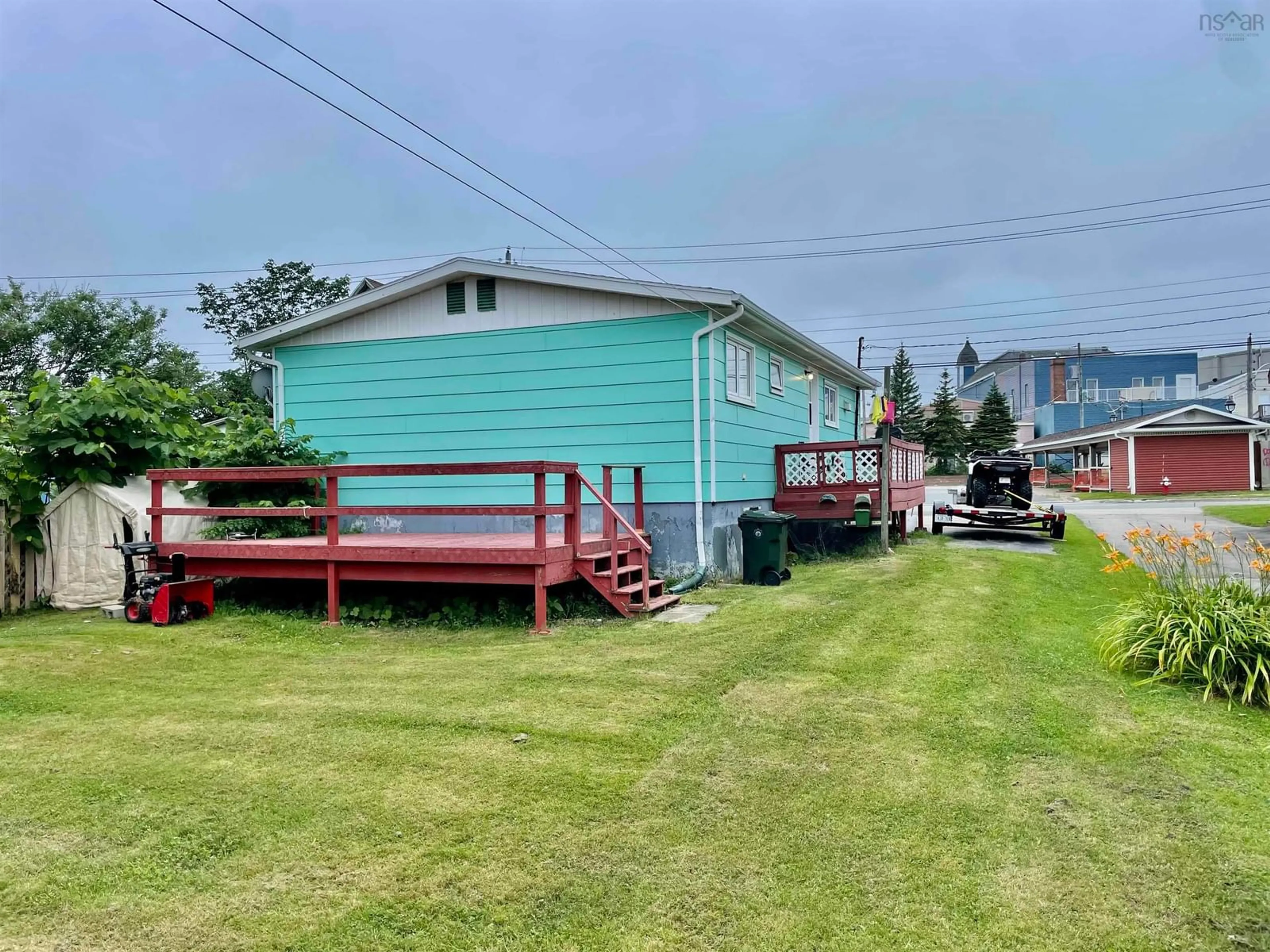 A pic from outside/outdoor area/front of a property/back of a property/a pic from drone, water/lake/river/ocean view for 10 Brodie Ave, Glace Bay Nova Scotia B1A 2P1