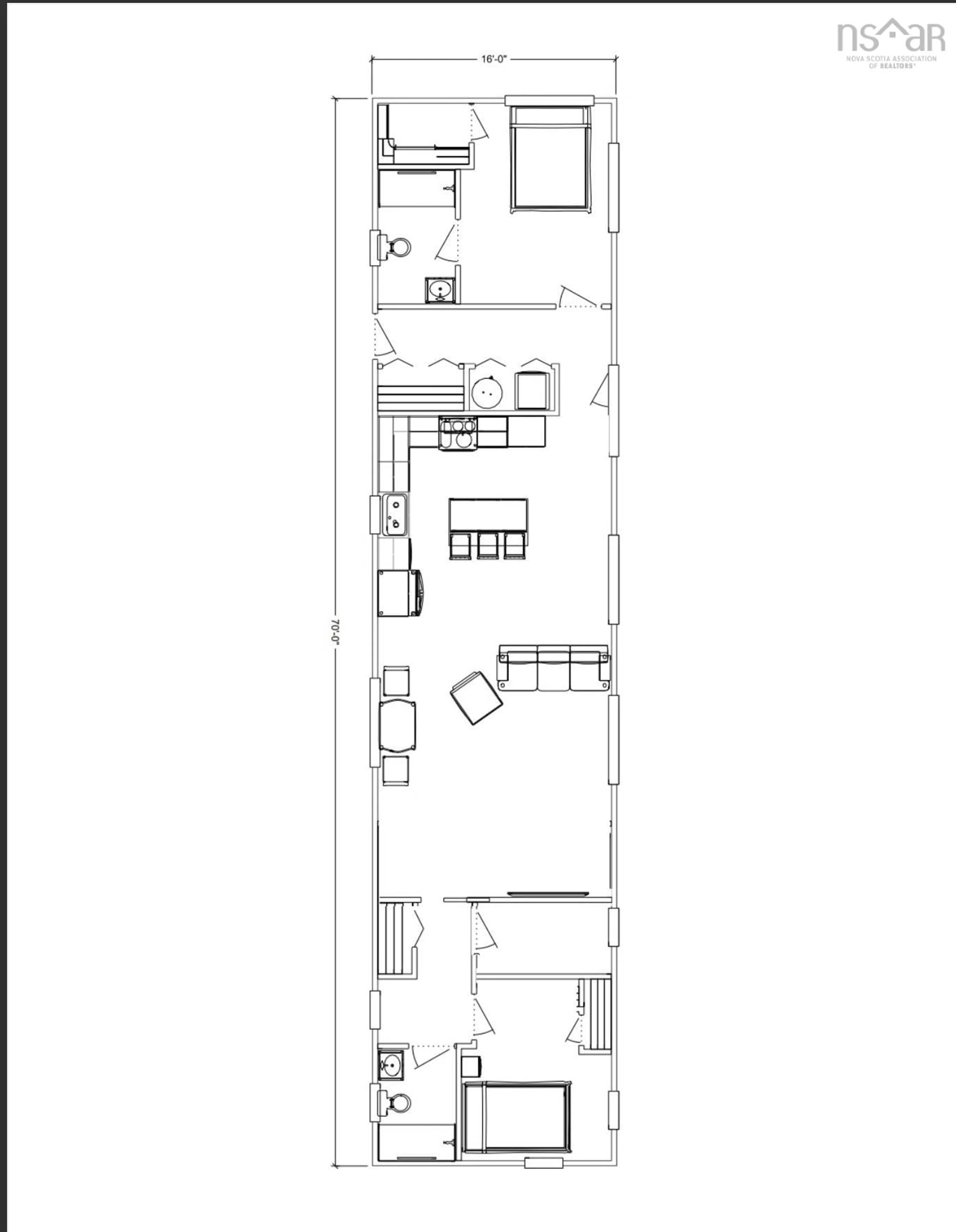 Floor plan for East Margaree (2bed,2bath) Rd, Belle Côte Nova Scotia B0E 2B0