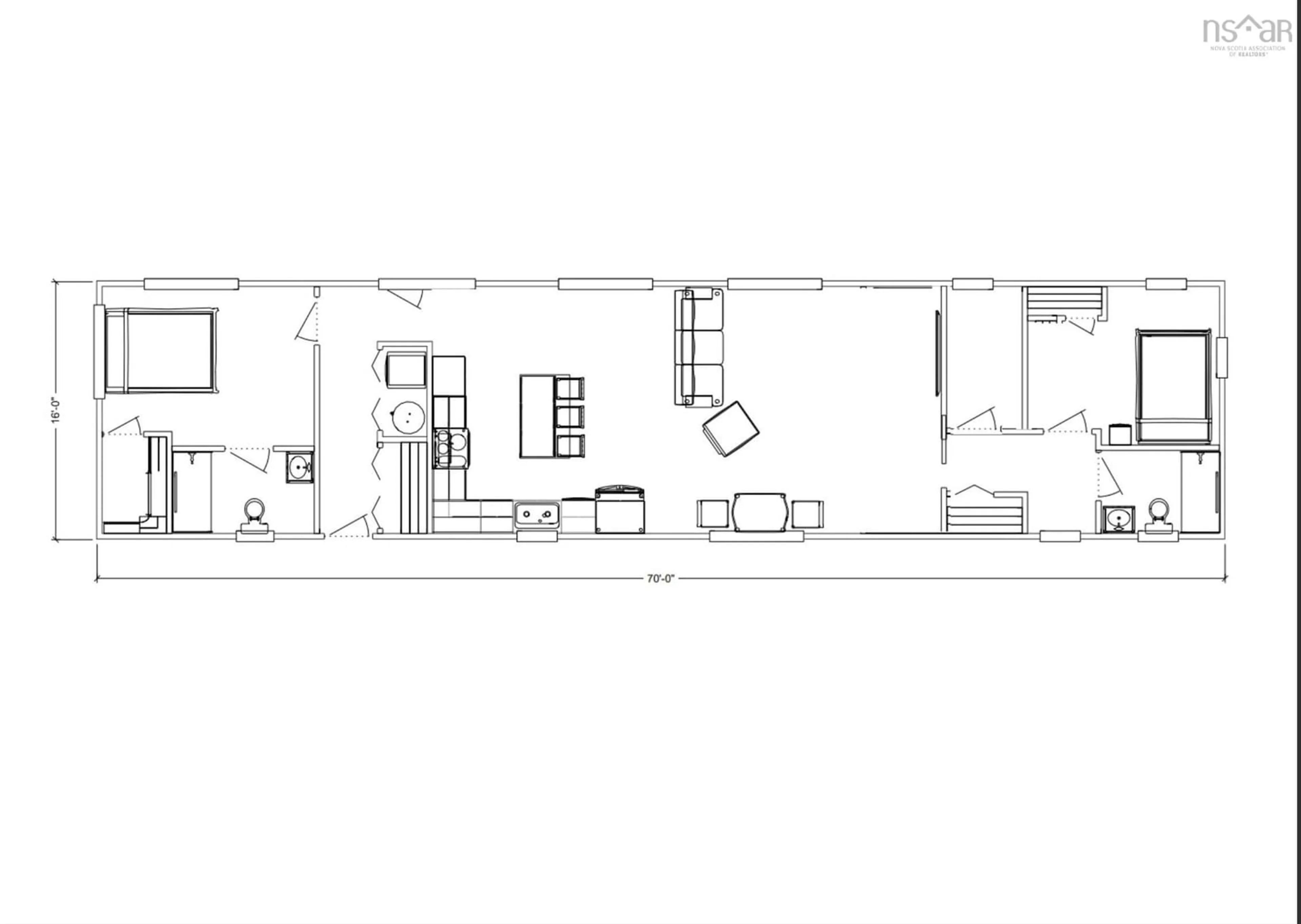 Floor plan for East Margaree (2bed,2bath) Rd, Belle Côte Nova Scotia B0E 2B0
