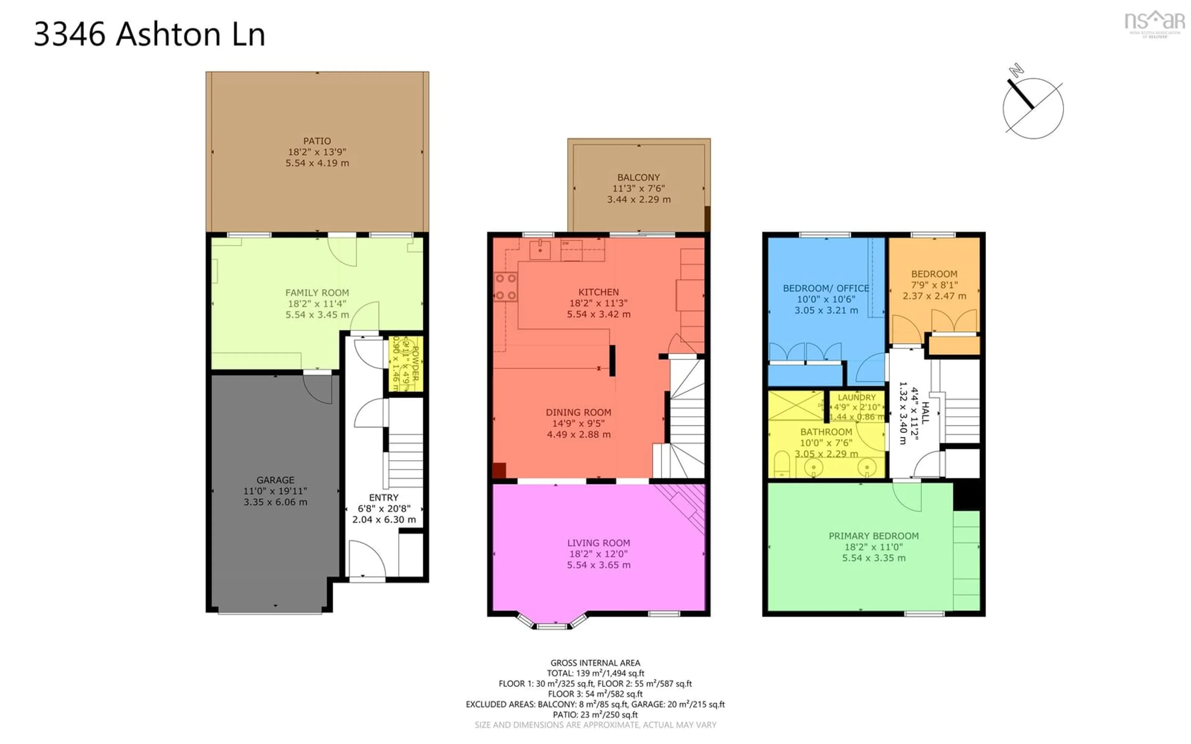 Floor plan for 3346 Ashton Lane, Halifax Peninsula Nova Scotia B3L 4T5