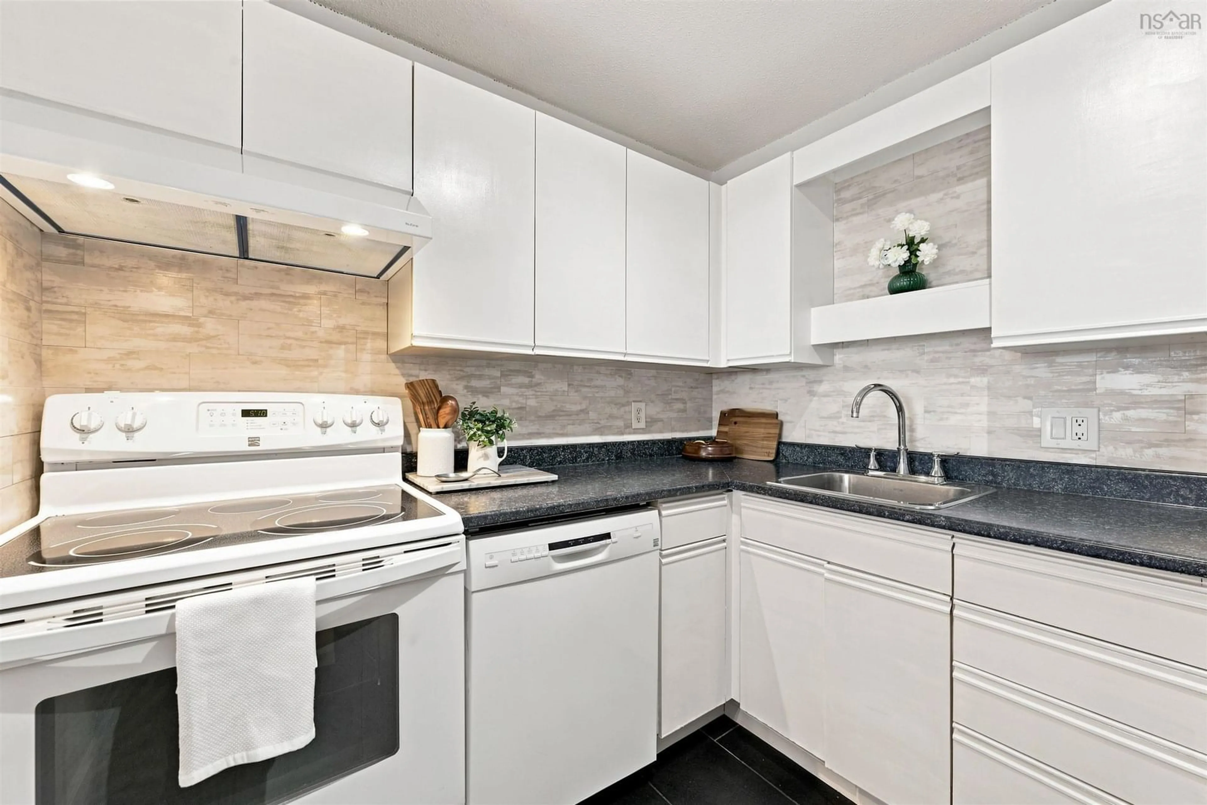 Standard kitchen, ceramic/tile floor for 3600 John Parr Dr #401, Halifax Nova Scotia B3K 5V3