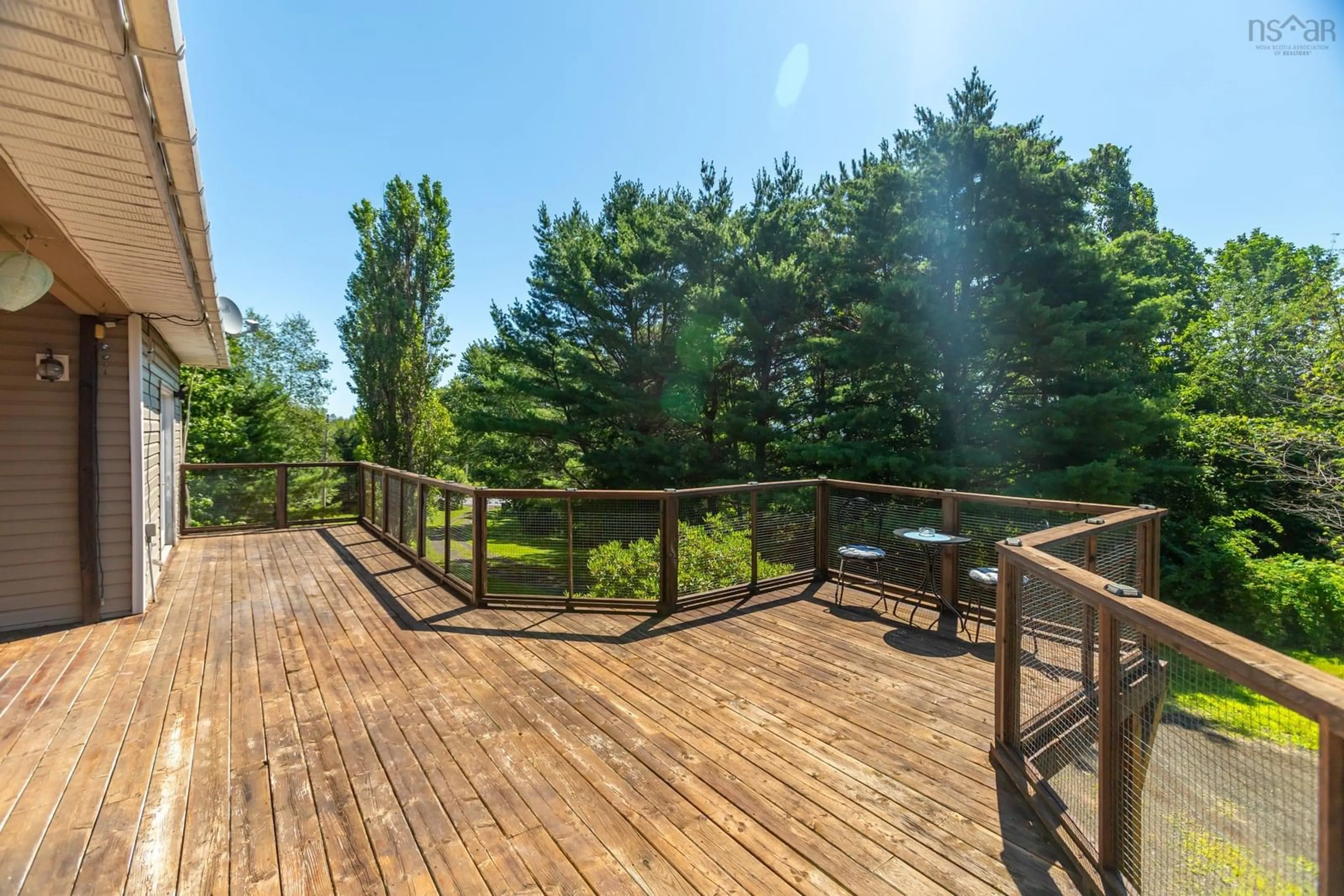 Patio, forest/trees view for 663 Hampton Mountain Rd, Clarence West Nova Scotia B0S 1C0