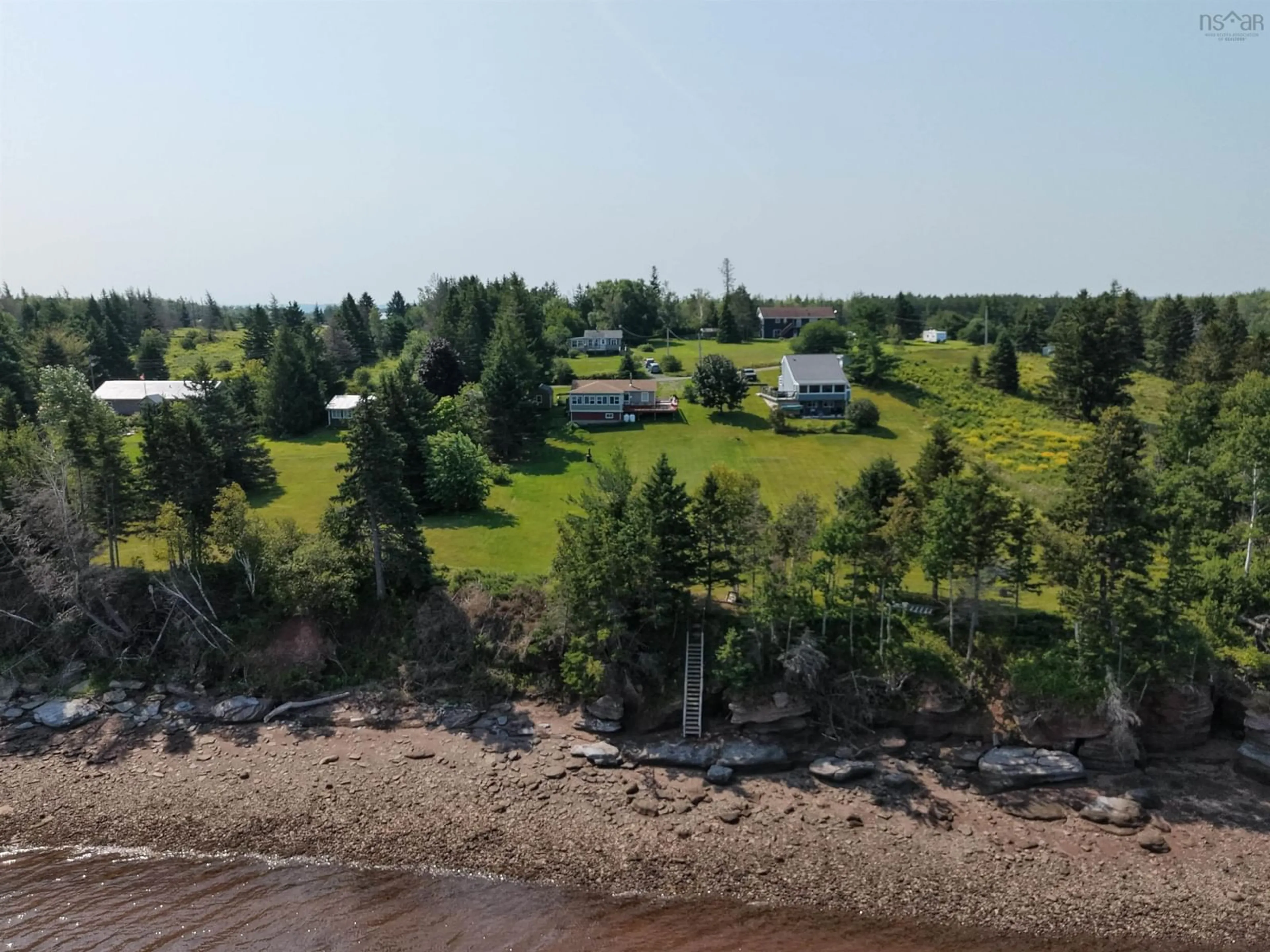 A pic from outside/outdoor area/front of a property/back of a property/a pic from drone, water/lake/river/ocean view for 81 Appalosa Trail, Bayhead Nova Scotia B0K 1V0