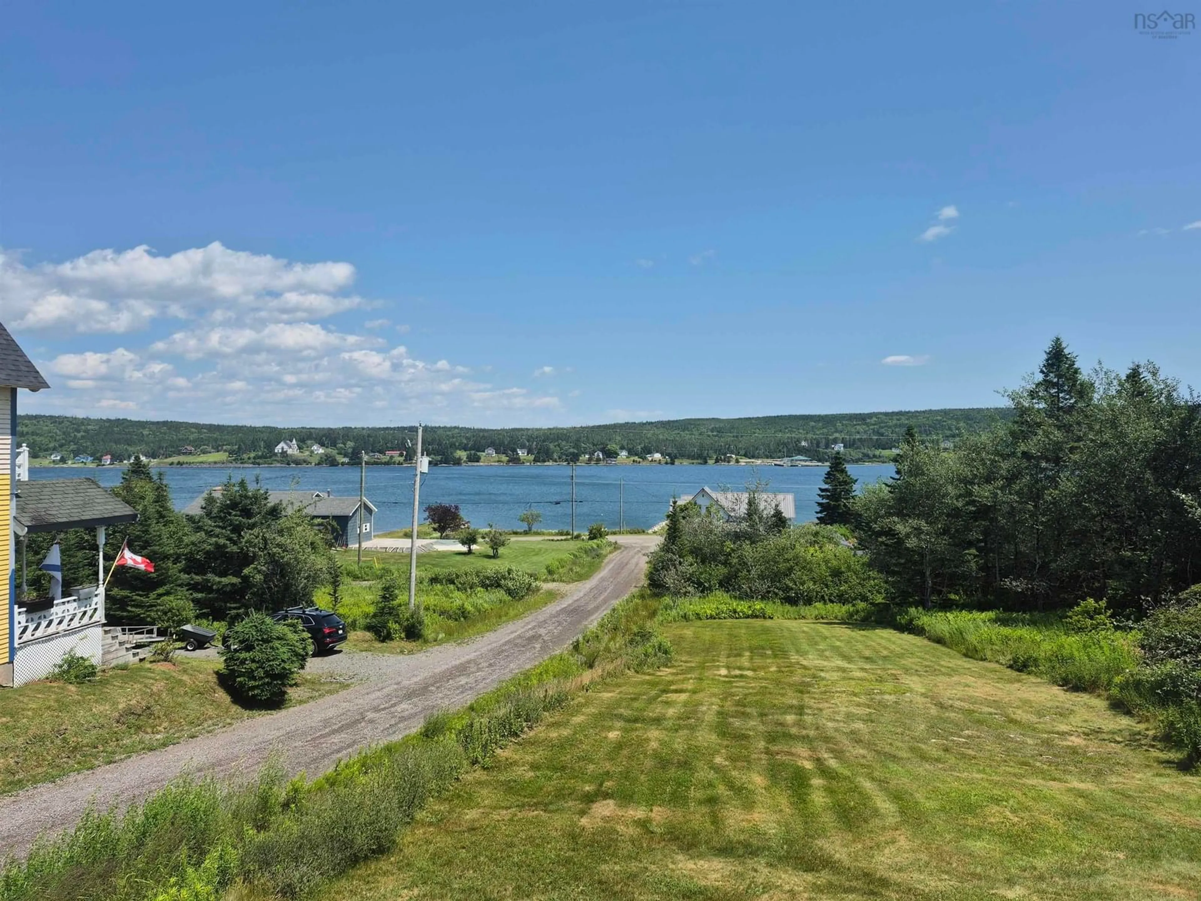 A pic from outside/outdoor area/front of a property/back of a property/a pic from drone, water/lake/river/ocean view for 33 Macmillan Hill Rd, Goldboro Nova Scotia B0H 1L0
