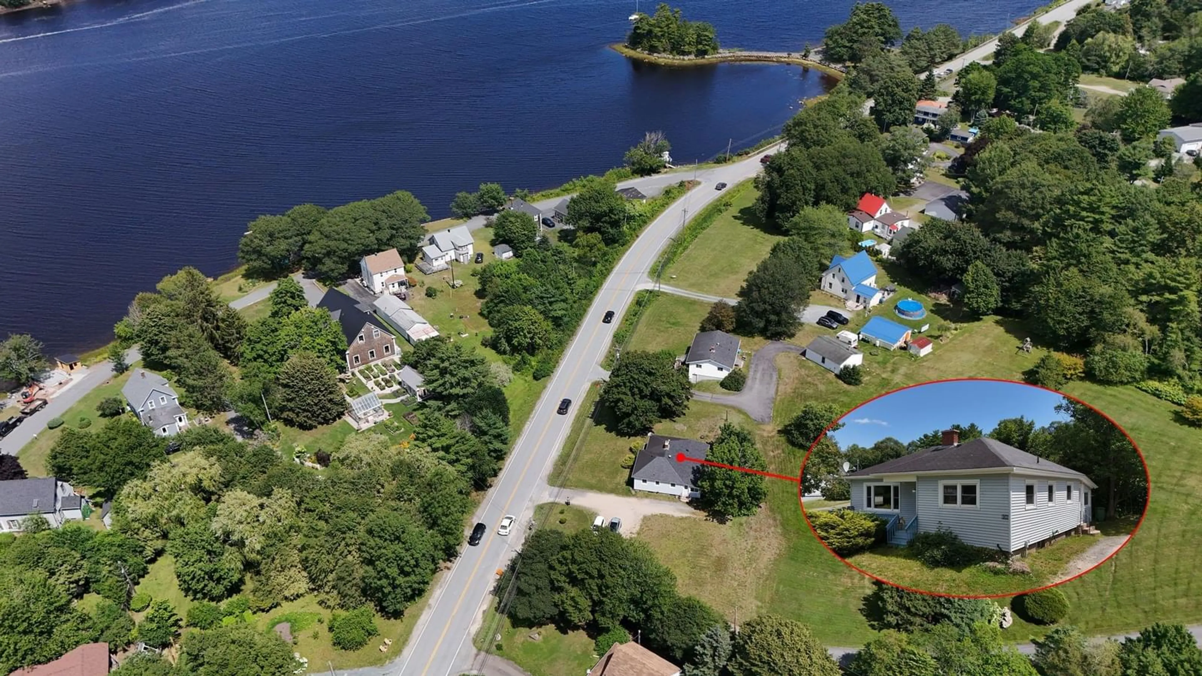 A pic from outside/outdoor area/front of a property/back of a property/a pic from drone, water/lake/river/ocean view for 836 Highway 331, Conquerall Bank Nova Scotia B0R 1G0