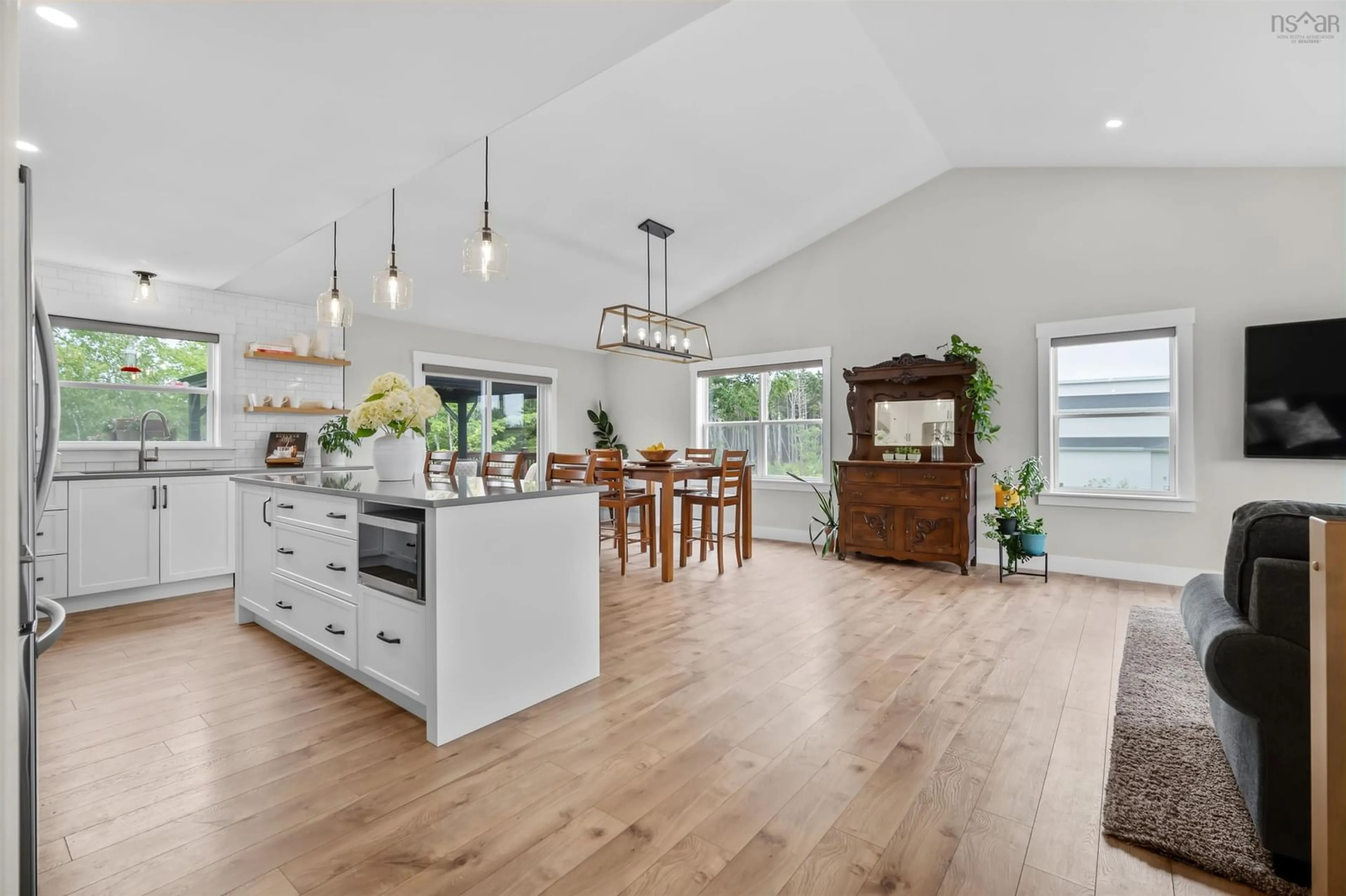 Open concept kitchen, wood/laminate floor for 128 Blush Crt, Middle Sackville Nova Scotia B4E 0T3
