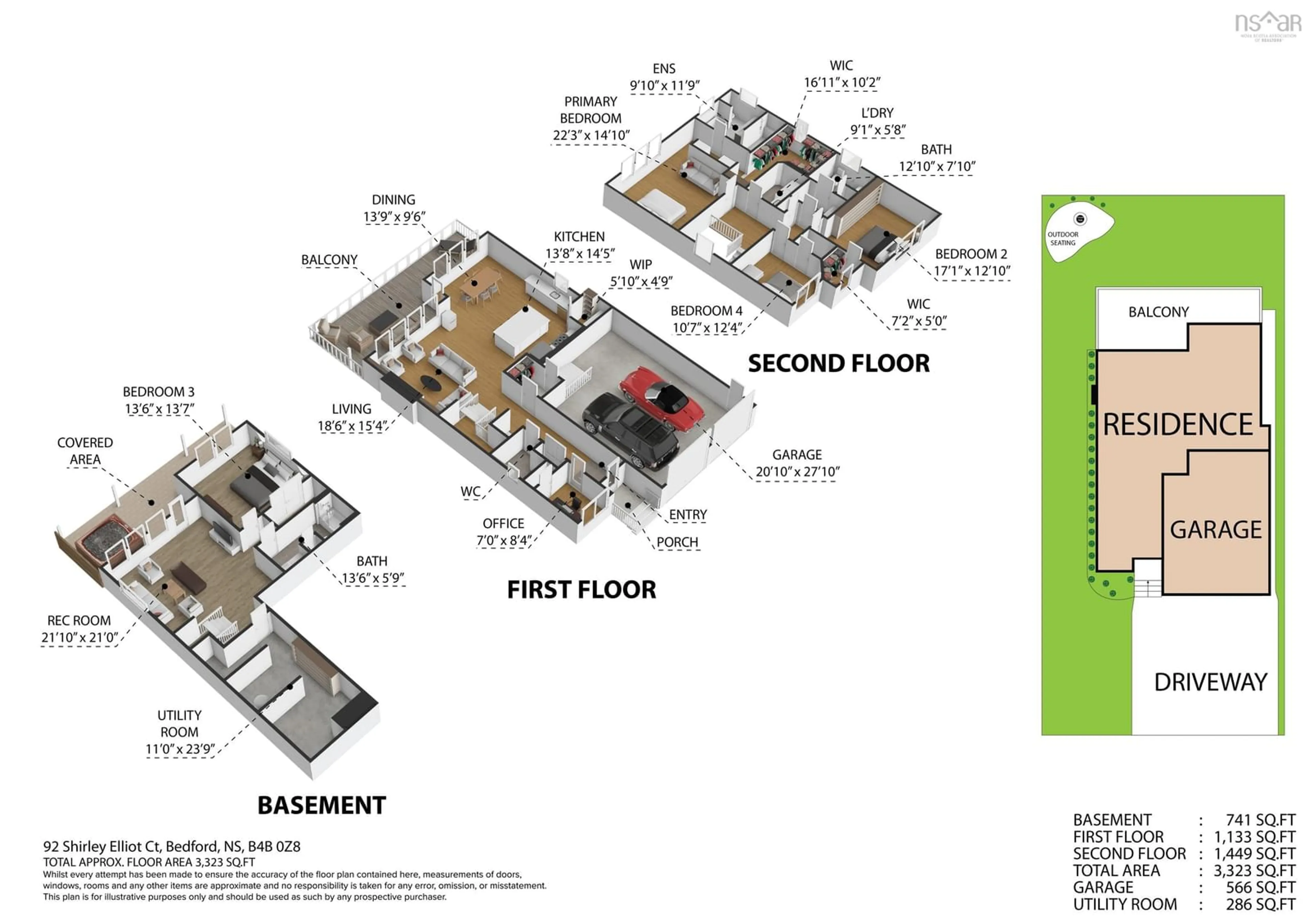 Floor plan for 92 Shirley Elliott Crt, Bedford Nova Scotia B4B 0Z8