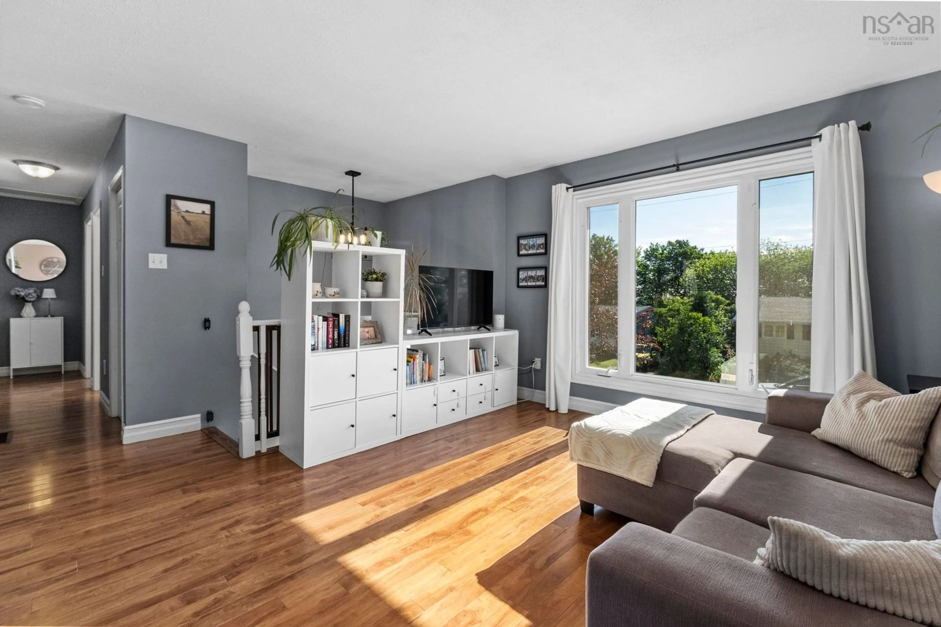 Living room with furniture, wood/laminate floor for 42 Paxton Dr, Cole Harbour Nova Scotia B2W 4T2