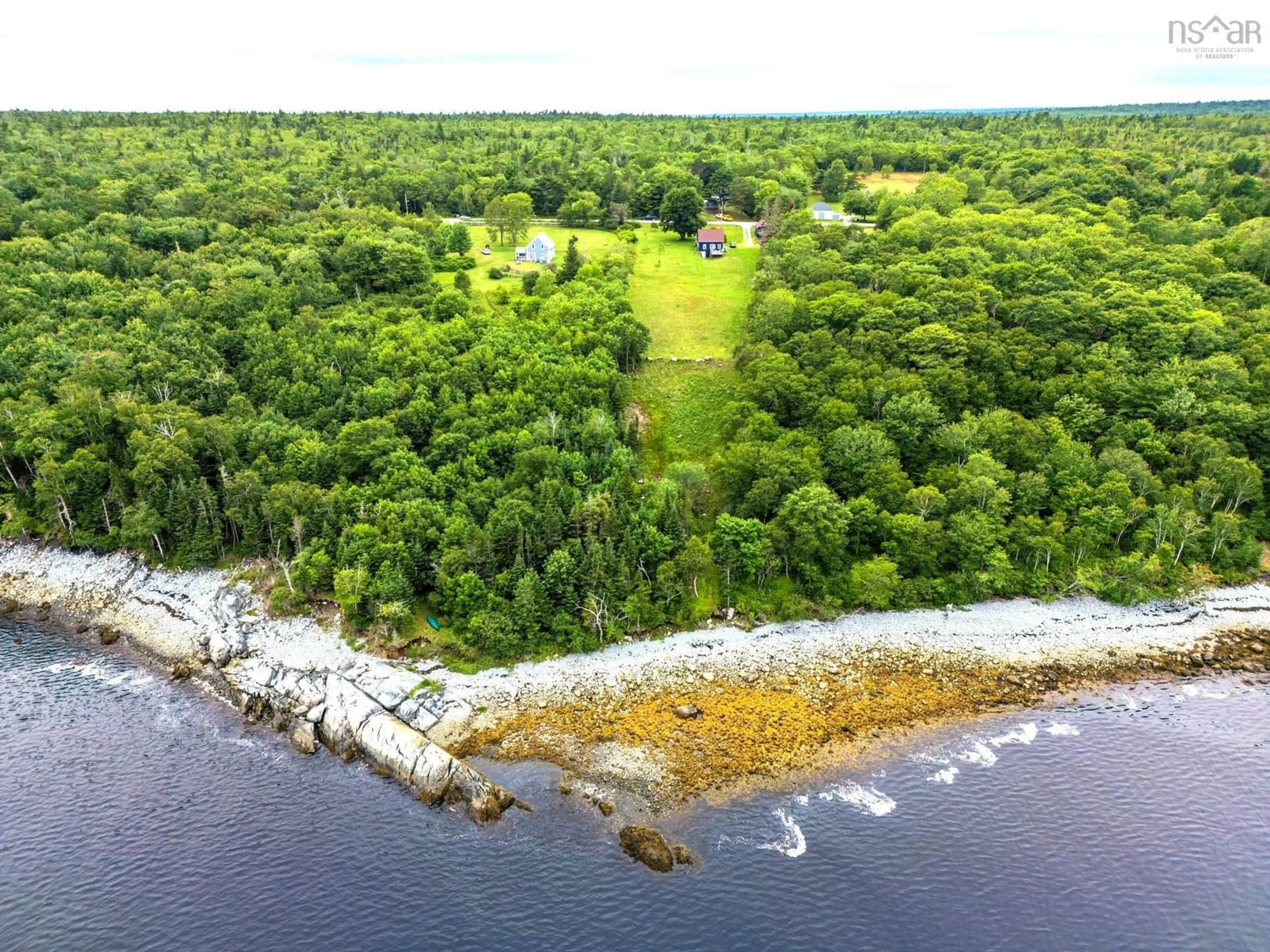 A pic from outside/outdoor area/front of a property/back of a property/a pic from drone, water/lake/river/ocean view for 5100 Sandy Point Rd, Jordan Ferry Nova Scotia B0T 1W0