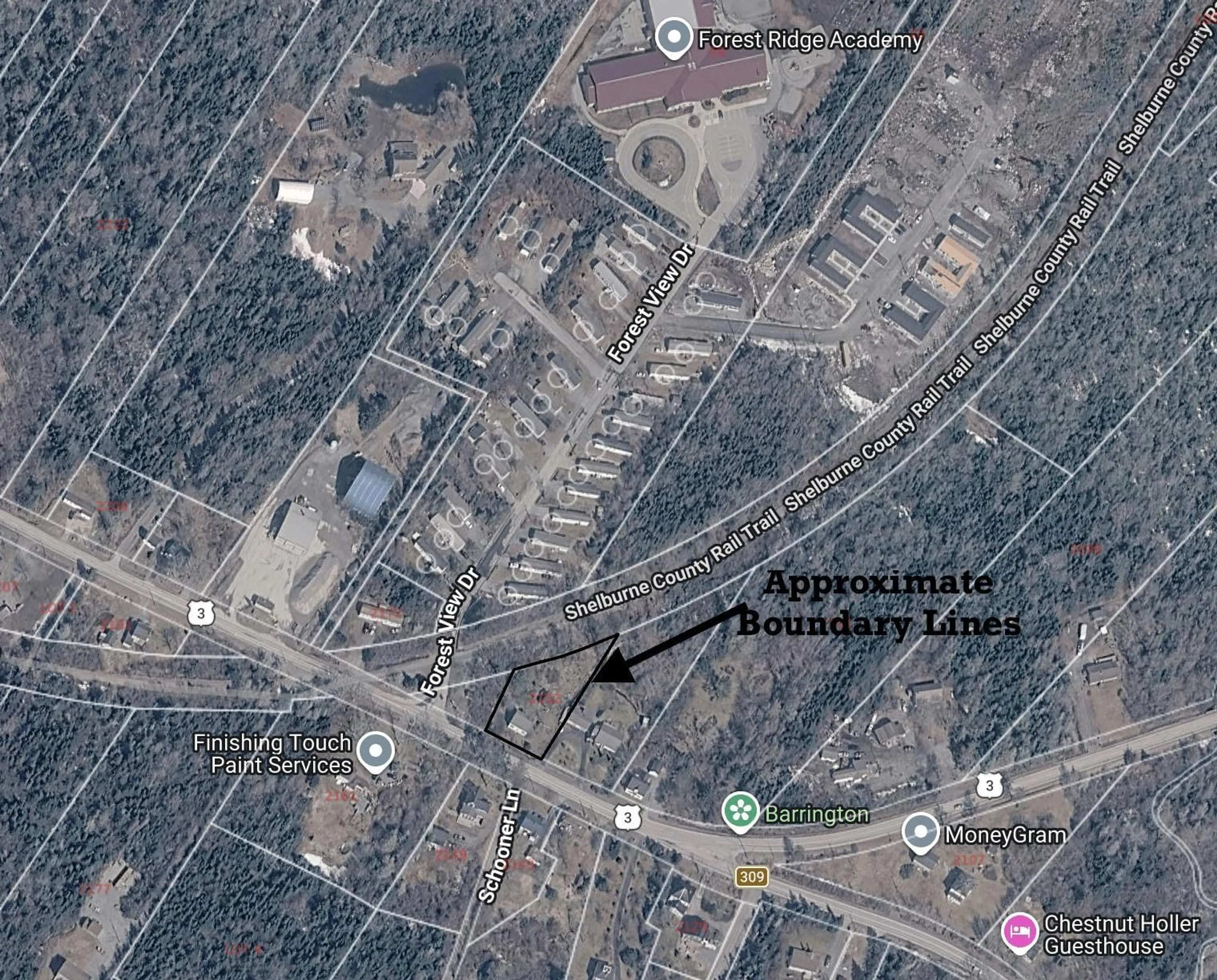 Picture of a map for 2152 Highway 3, Barrington Nova Scotia B0W 1E0