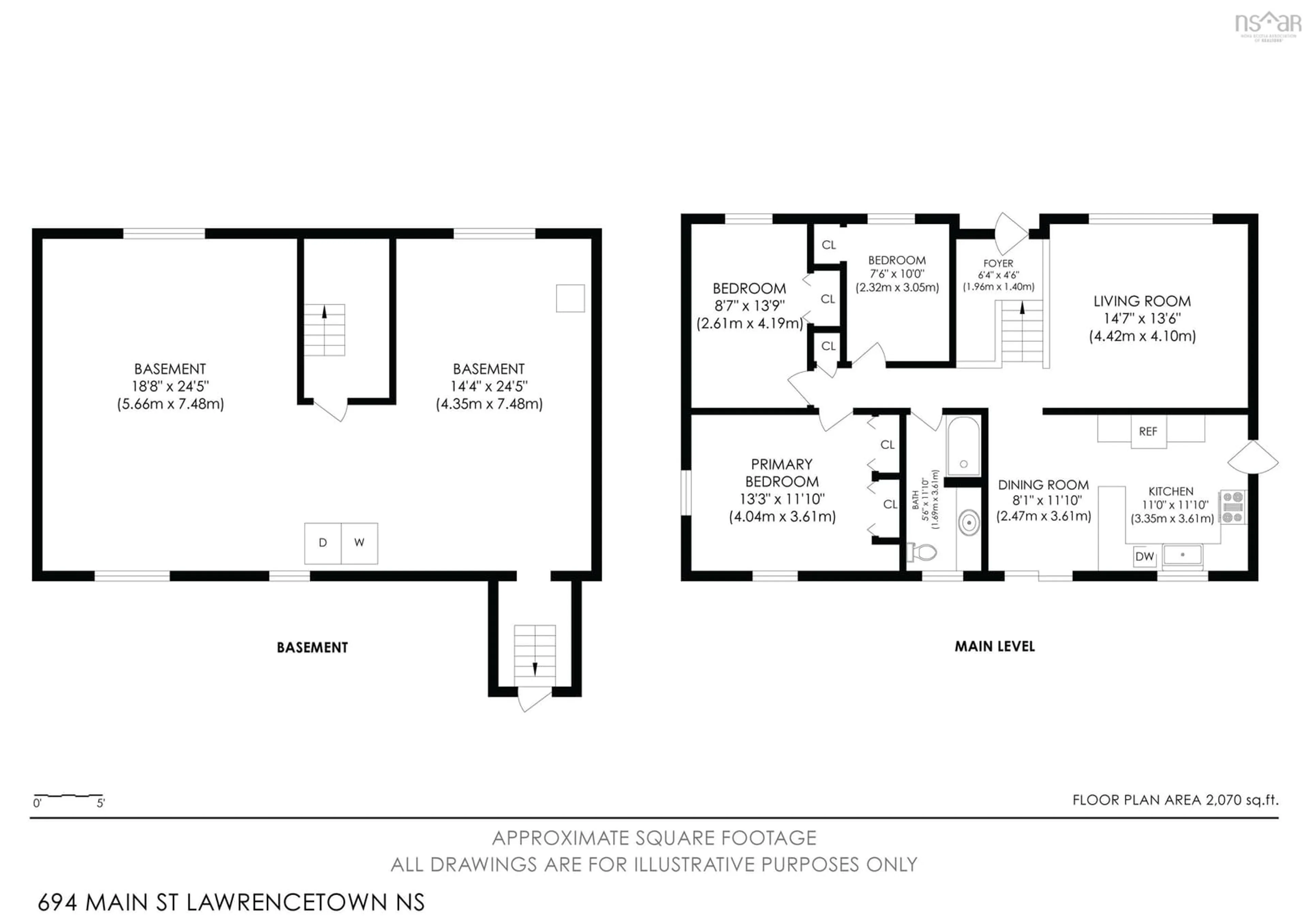 Floor plan for 694 Main St, Lawrencetown Nova Scotia B0S 1M0
