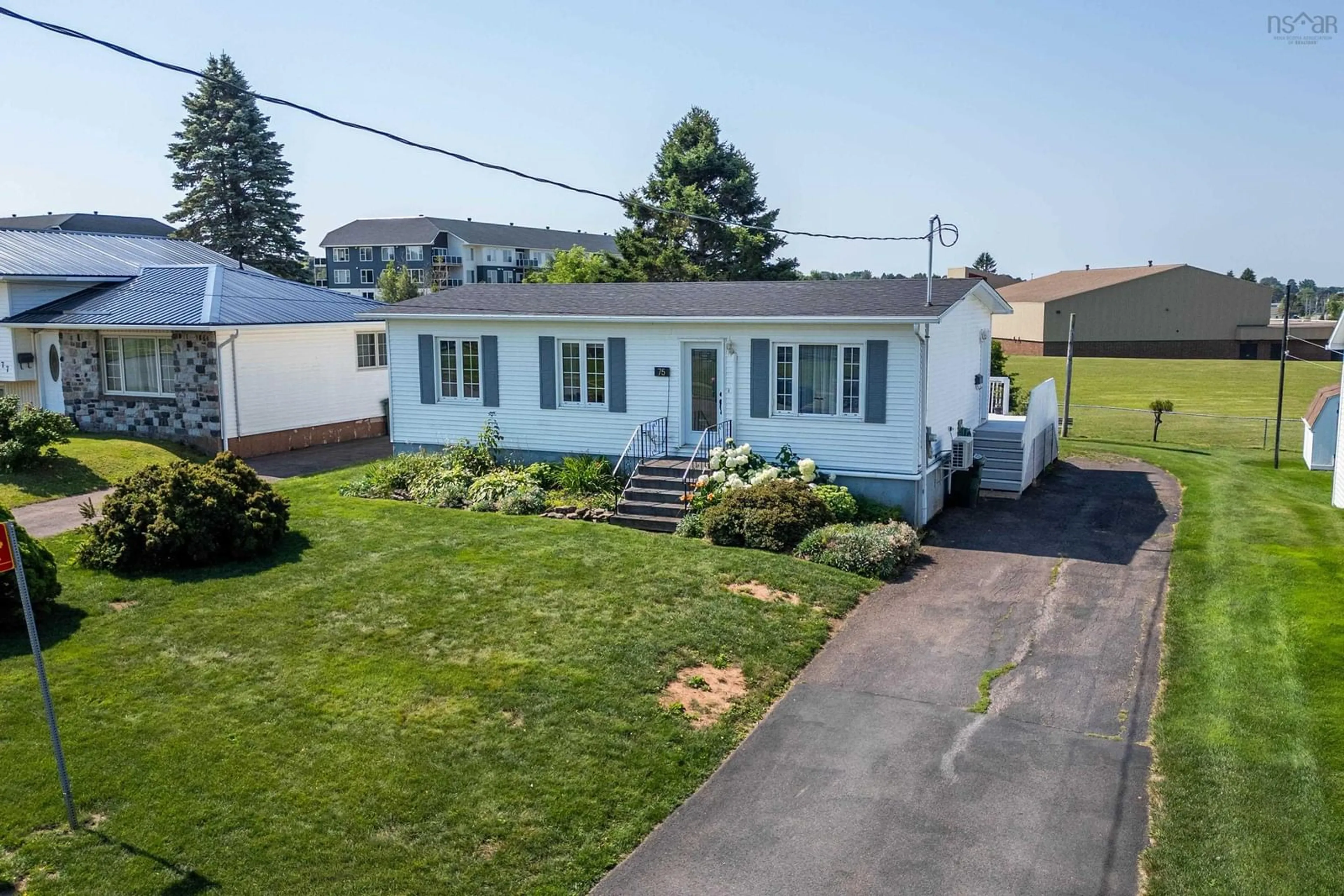 A pic from outside/outdoor area/front of a property/back of a property/a pic from drone, street for 75 Willow St, Amherst Nova Scotia B4H 3W6