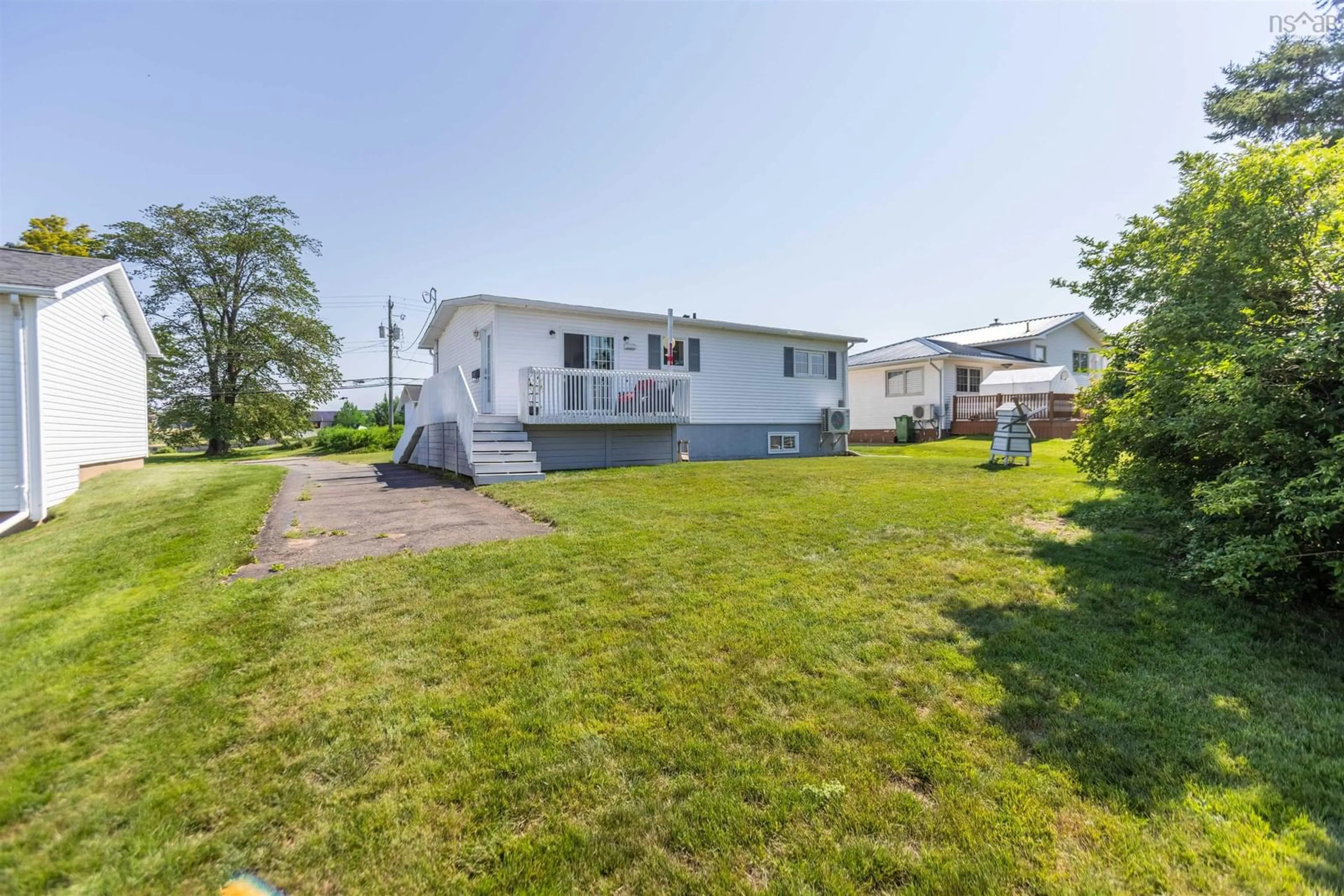 A pic from outside/outdoor area/front of a property/back of a property/a pic from drone, water/lake/river/ocean view for 75 Willow St, Amherst Nova Scotia B4H 3W6