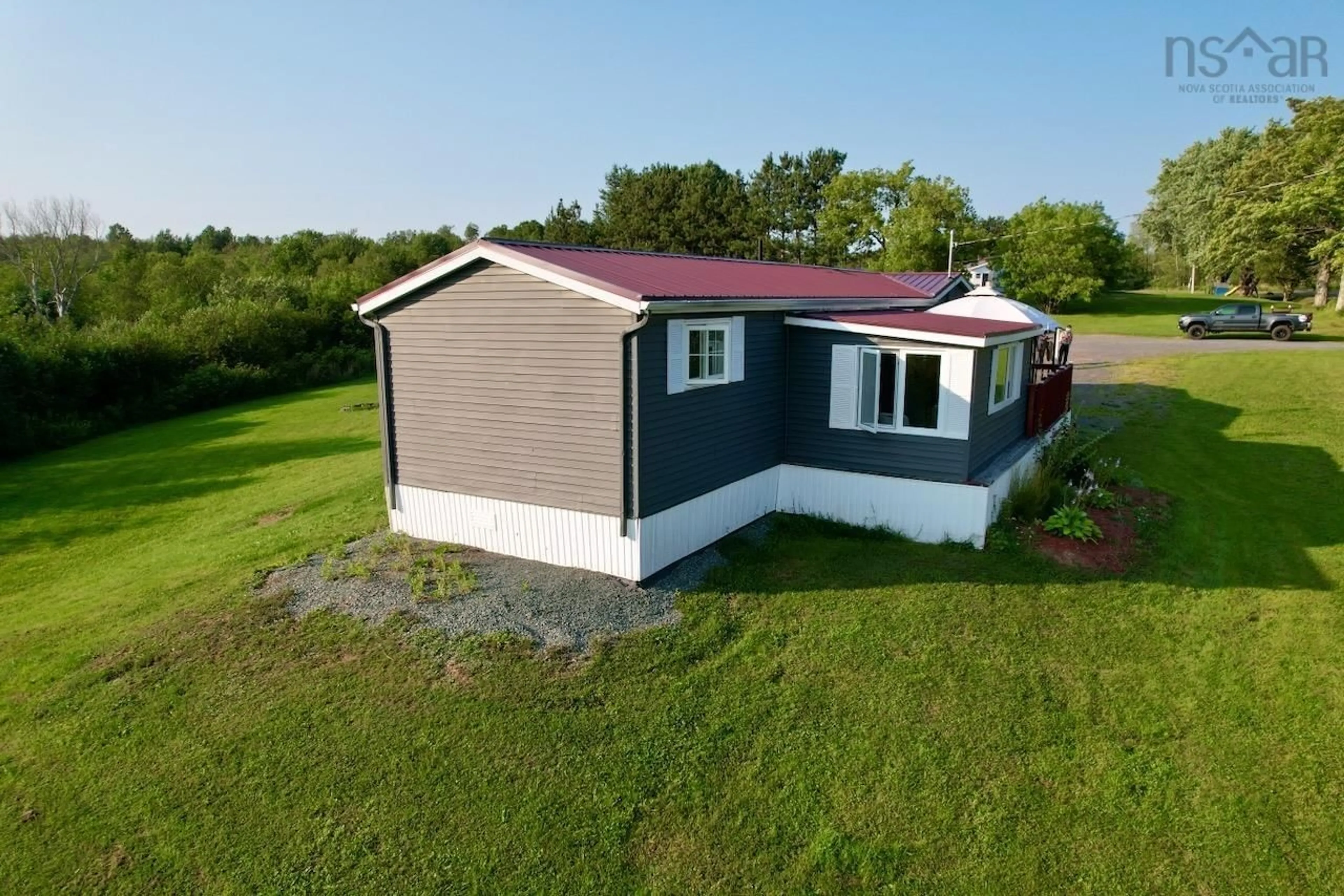 A pic from outside/outdoor area/front of a property/back of a property/a pic from drone, building for 23 Chase Rd, Mount Pleasant Nova Scotia B0M 1P0