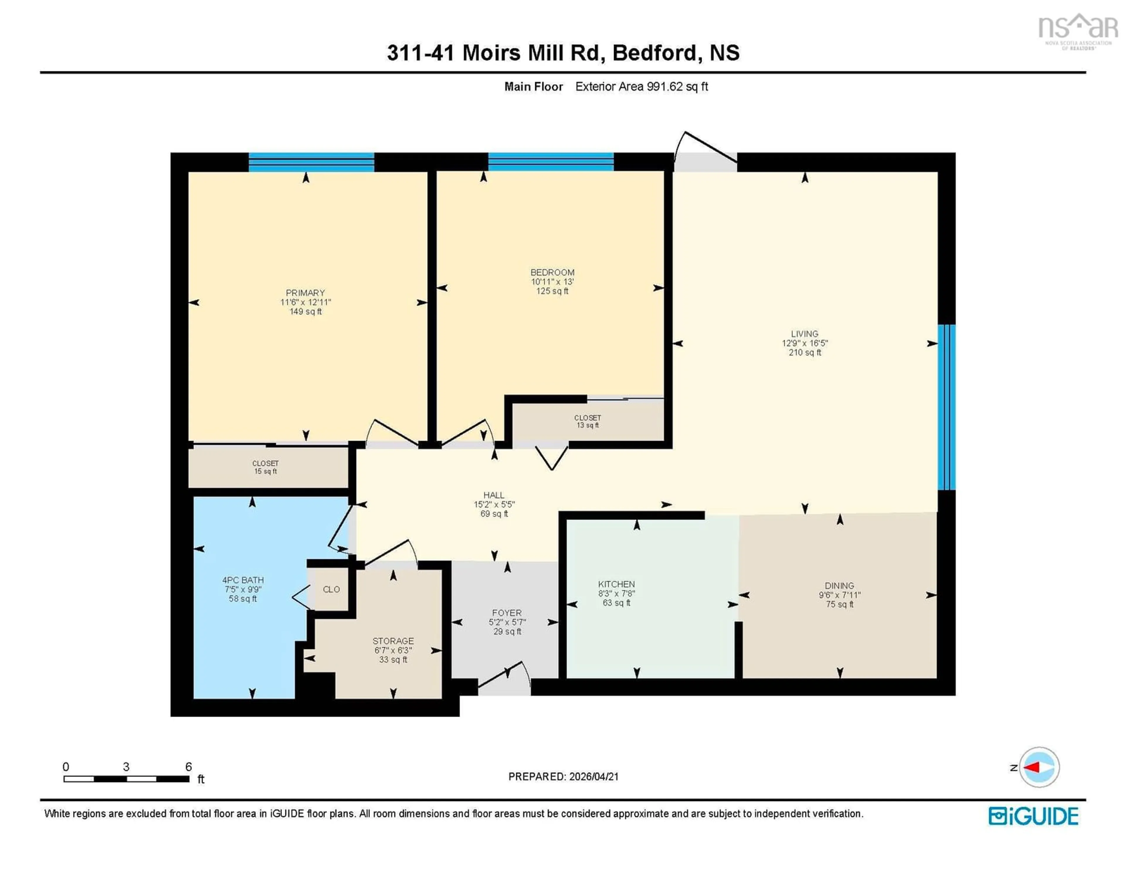 Floor plan for 311-41 Moirs Mill Rd, Bedford Nova Scotia B4A 3C4