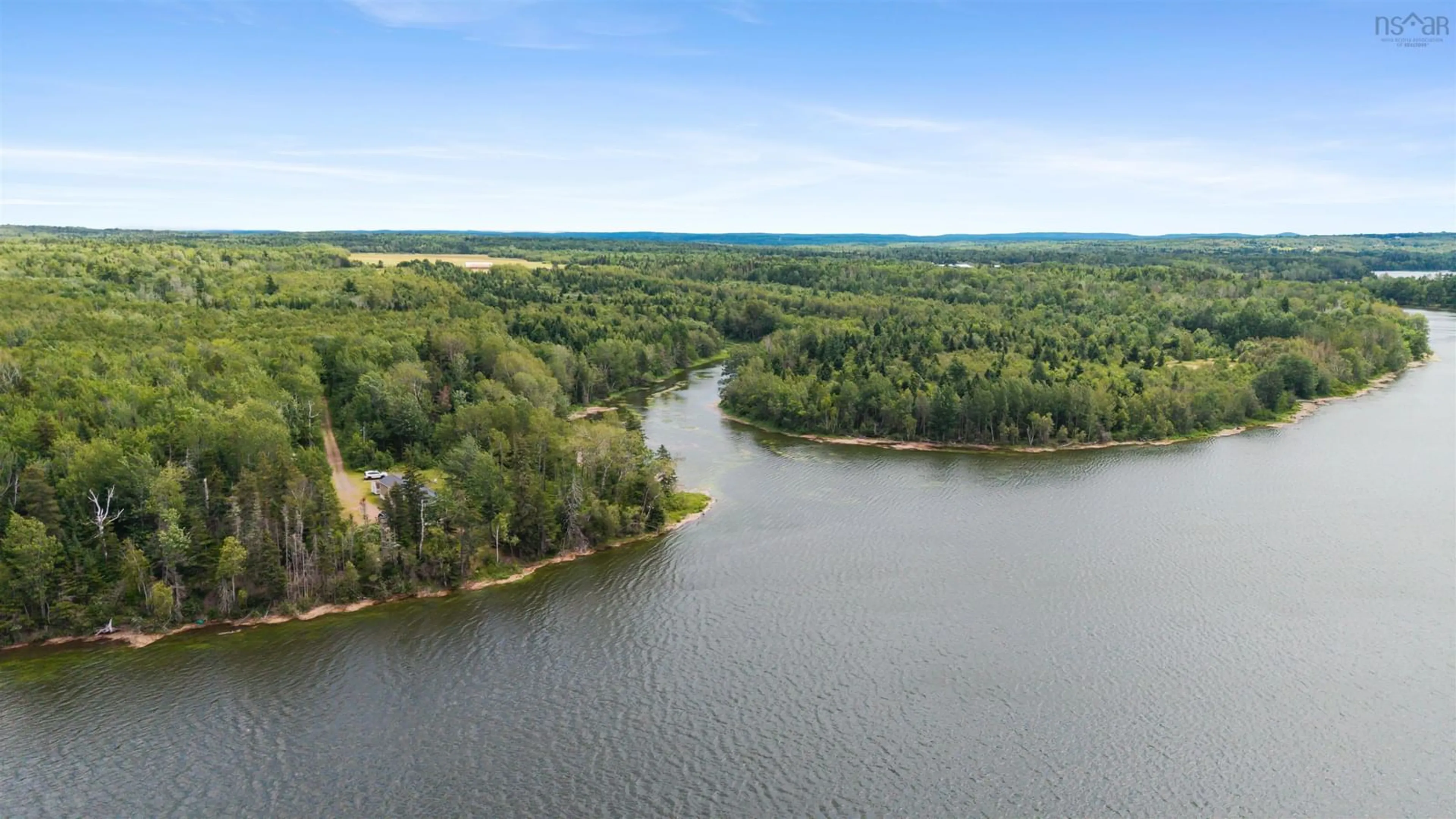 A pic from outside/outdoor area/front of a property/back of a property/a pic from drone, water/lake/river/ocean view for 7925 Highway 321, Rockley Nova Scotia B0K 1K0