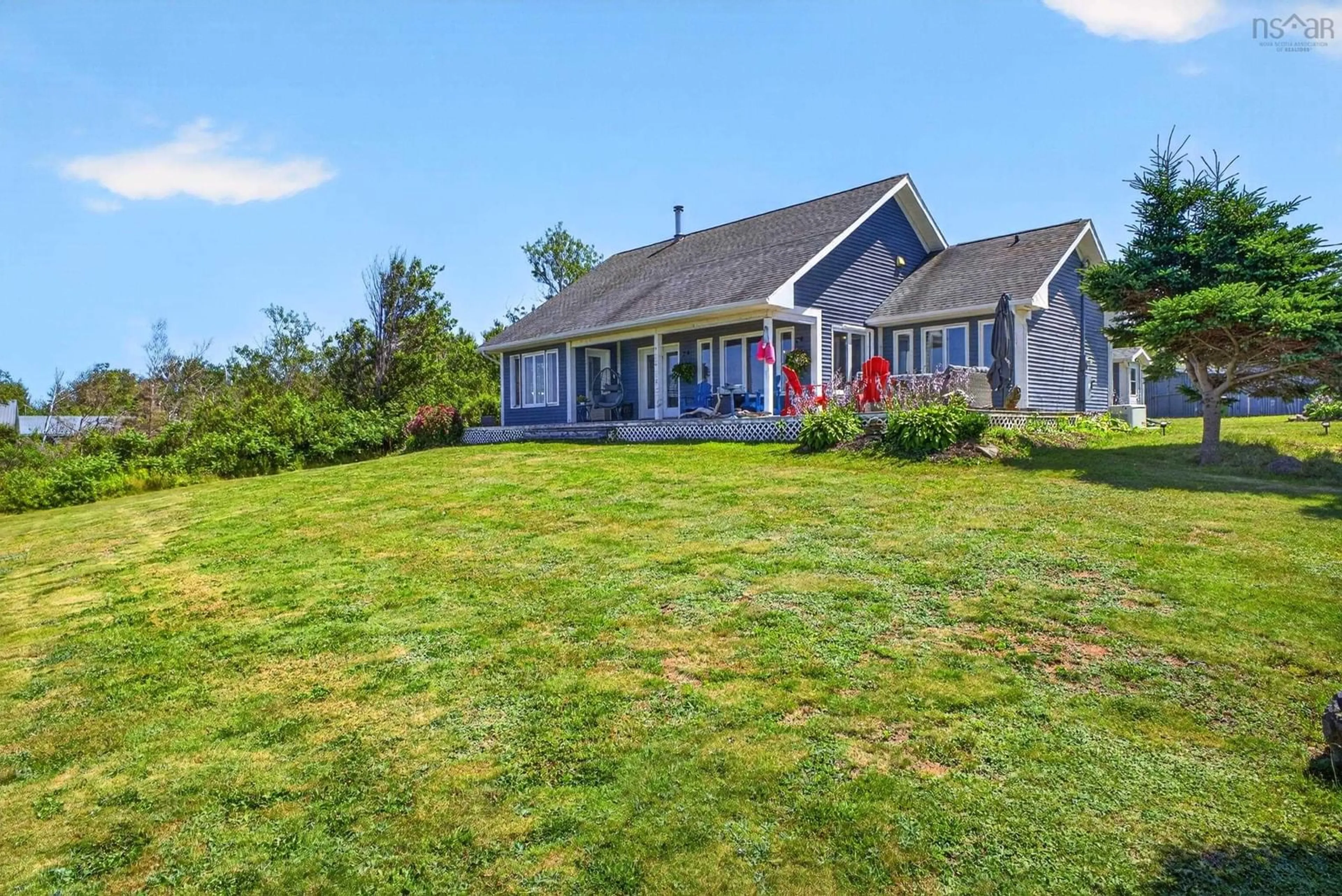 A pic from outside/outdoor area/front of a property/back of a property/a pic from drone, unknown for 969 Blue Sea Rd, Malagash Point Nova Scotia B0K 1E0
