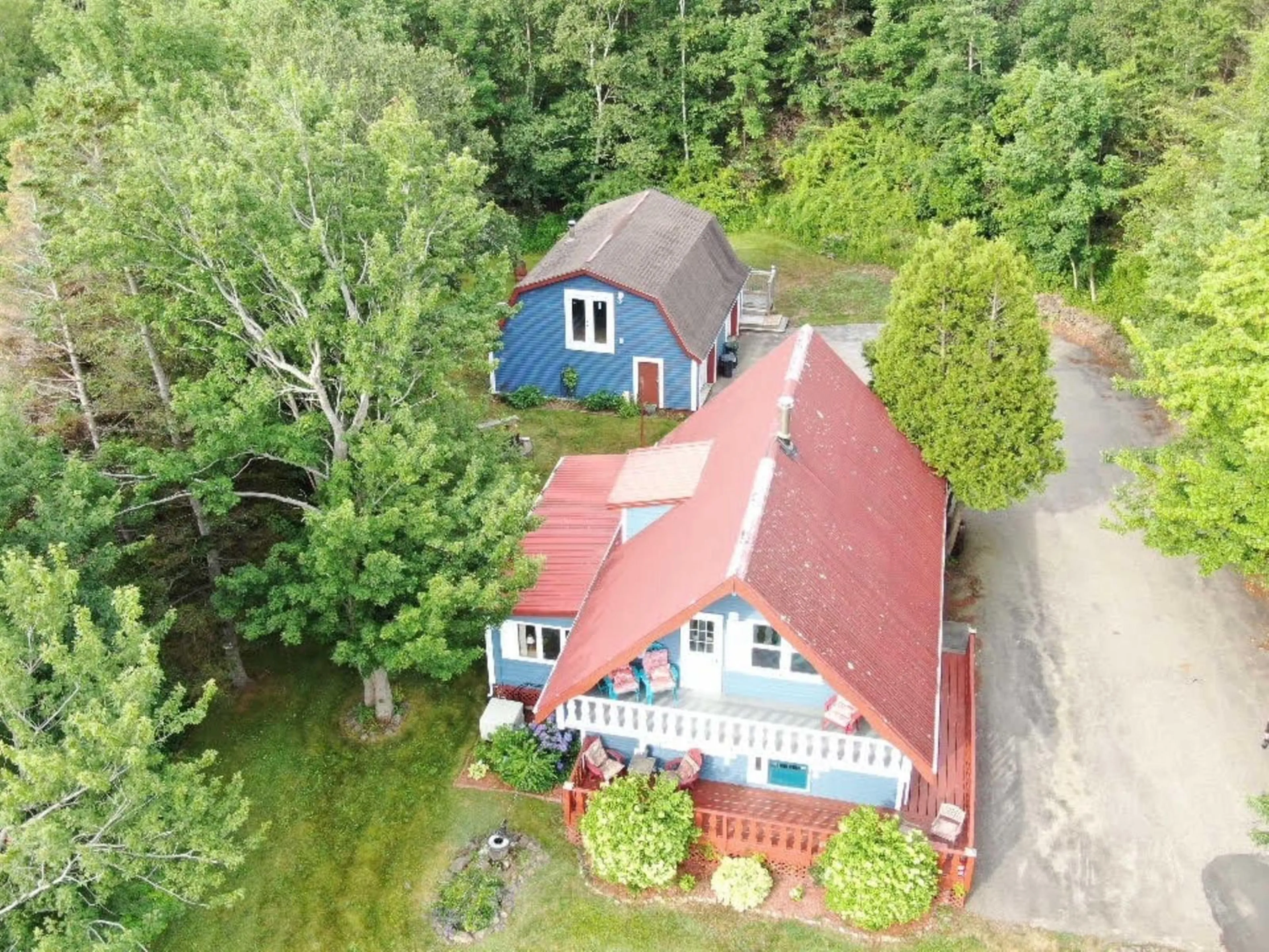 A pic from outside/outdoor area/front of a property/back of a property/a pic from drone, building for 431 Shore Rd, Bay View Nova Scotia B0V 1A0