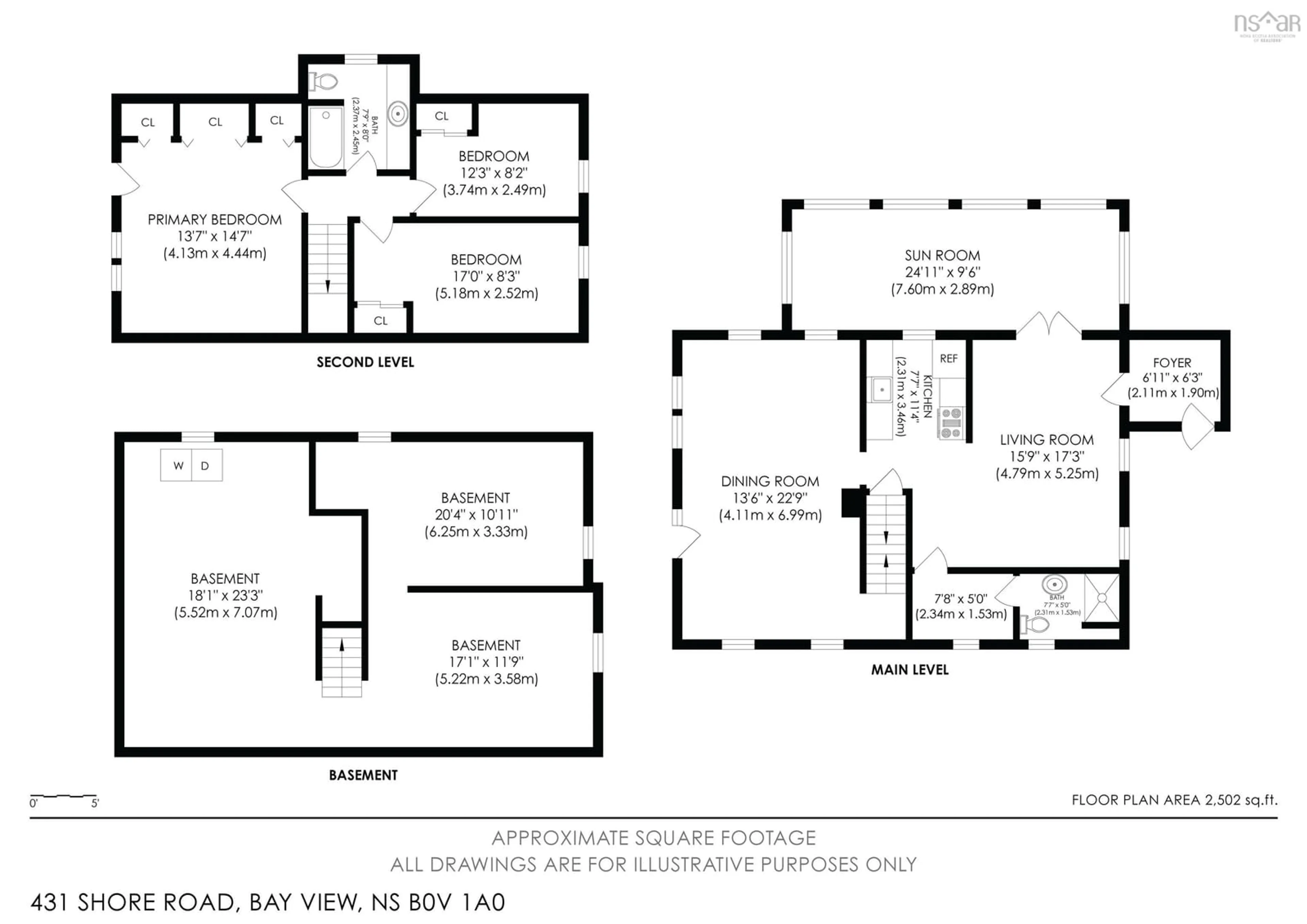Floor plan for 431 Shore Rd, Bay View Nova Scotia B0V 1A0