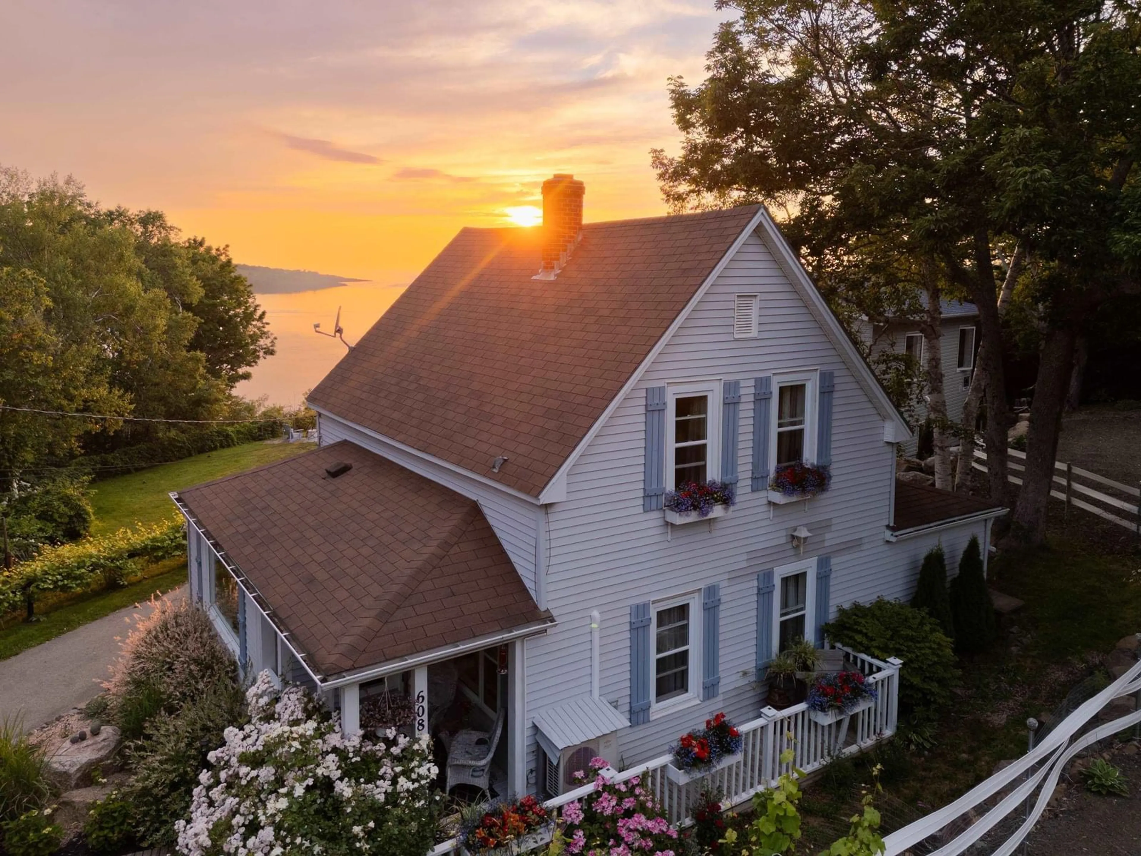 A pic from outside/outdoor area/front of a property/back of a property/a pic from drone, water/lake/river/ocean view for 608 Granville Rd, Victoria Beach Nova Scotia B0S 1A0