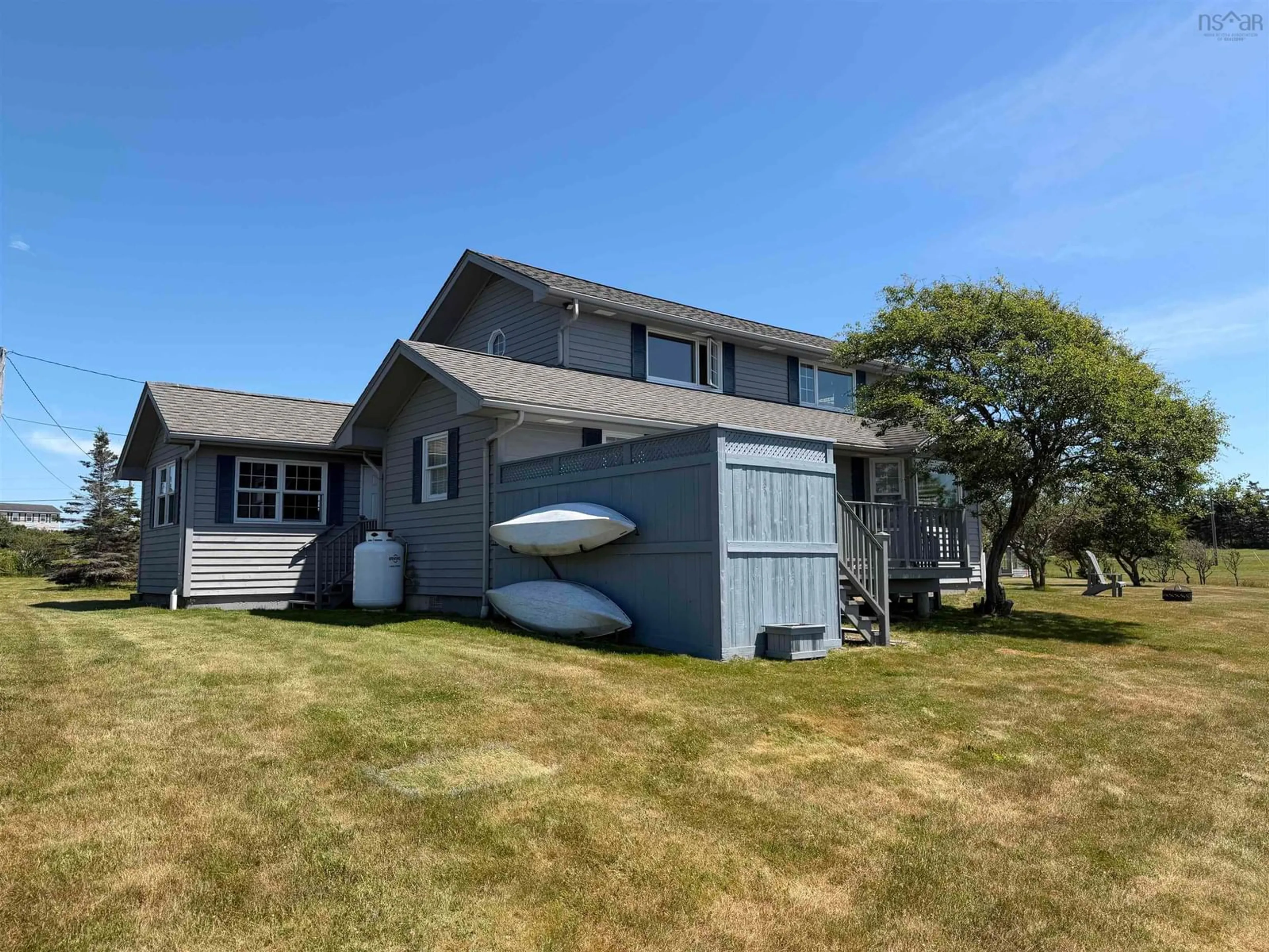A pic from outside/outdoor area/front of a property/back of a property/a pic from drone, water/lake/river/ocean view for 3533 Highway 1, Beaver River Nova Scotia B5A 5A9