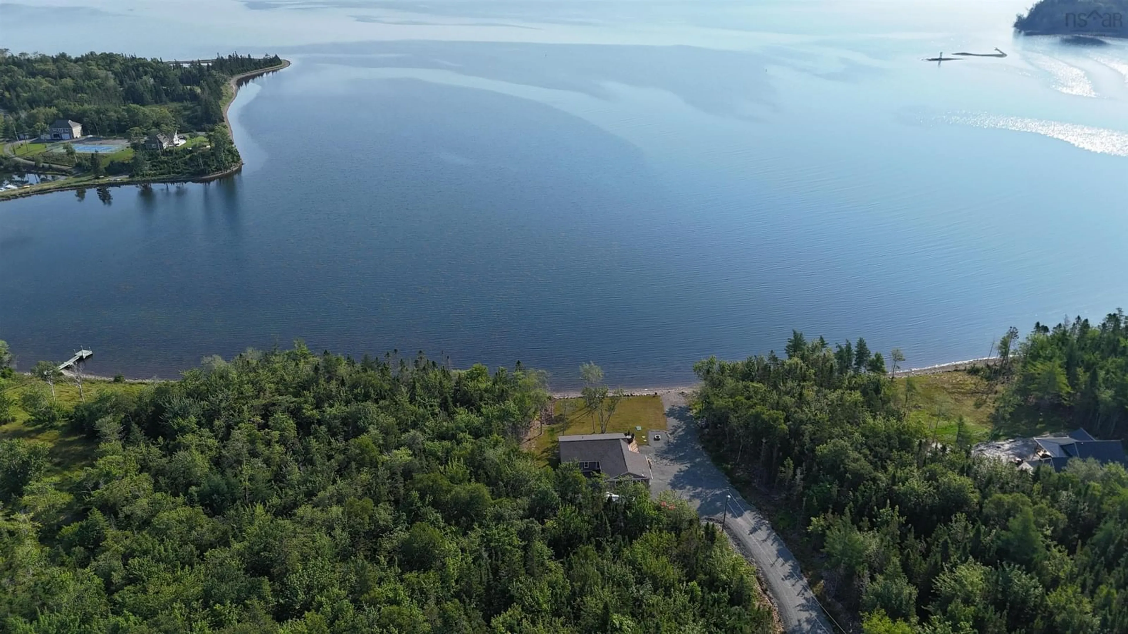 A pic from outside/outdoor area/front of a property/back of a property/a pic from drone, water/lake/river/ocean view for 259 Maple Drive, Cape George Nova Scotia B0E 3B0