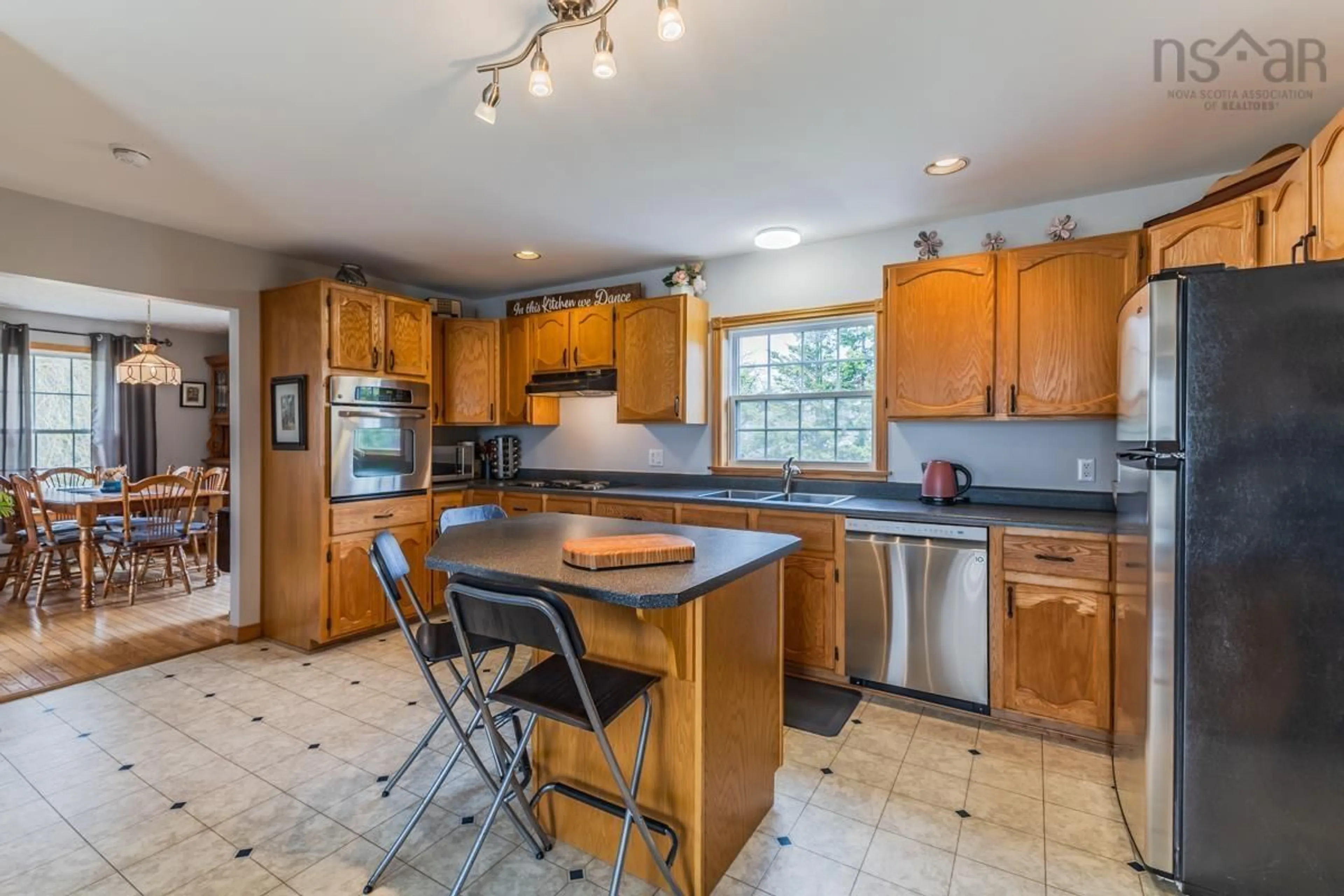 Open concept kitchen, ceramic/tile floor for 53 Meadowland Ave, Bible Hill Nova Scotia B2N 6H6