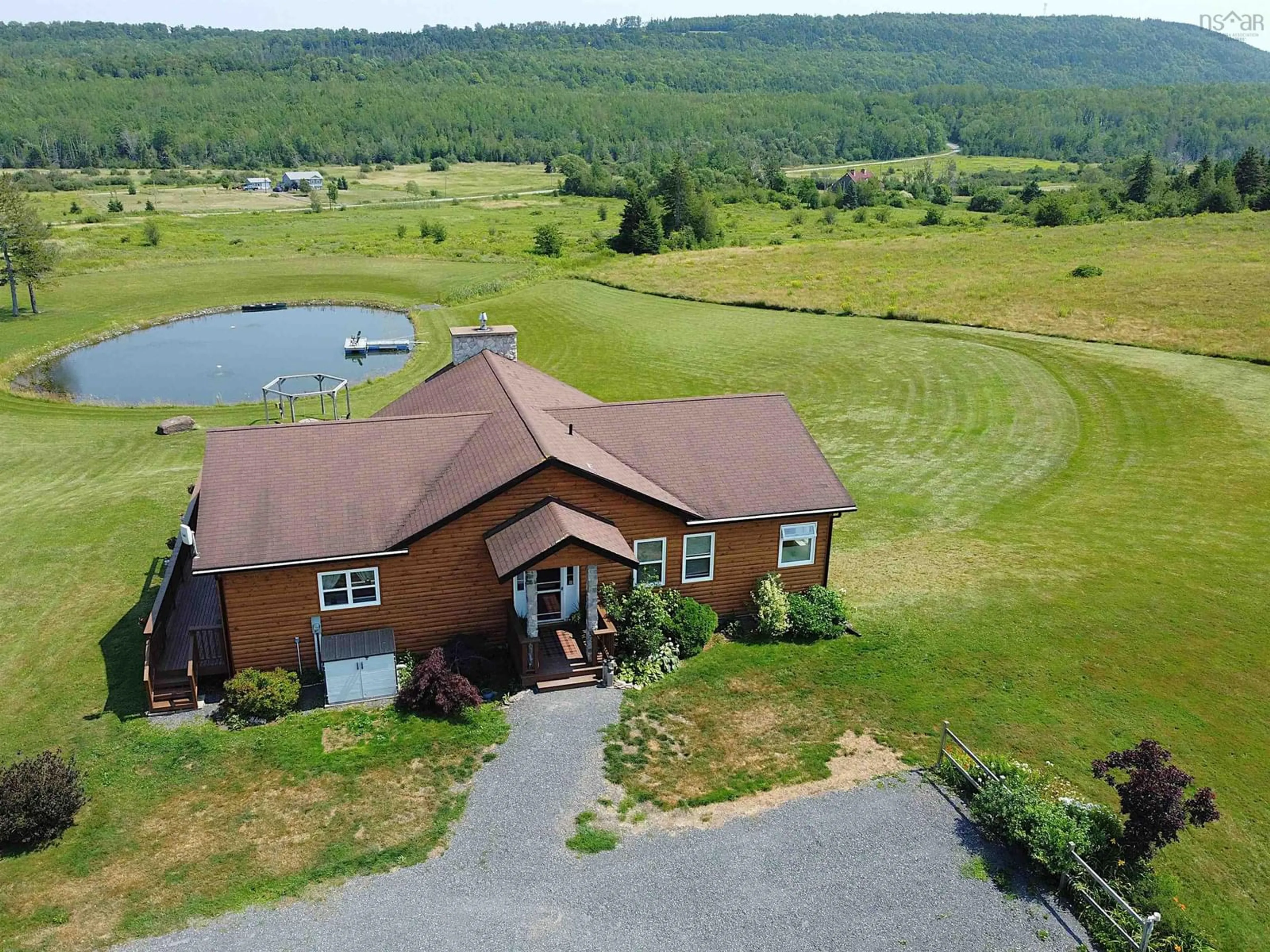 A pic from outside/outdoor area/front of a property/back of a property/a pic from drone, water/lake/river/ocean view for 1275 Green Hill Rd, Durham Nova Scotia B0K 2A0