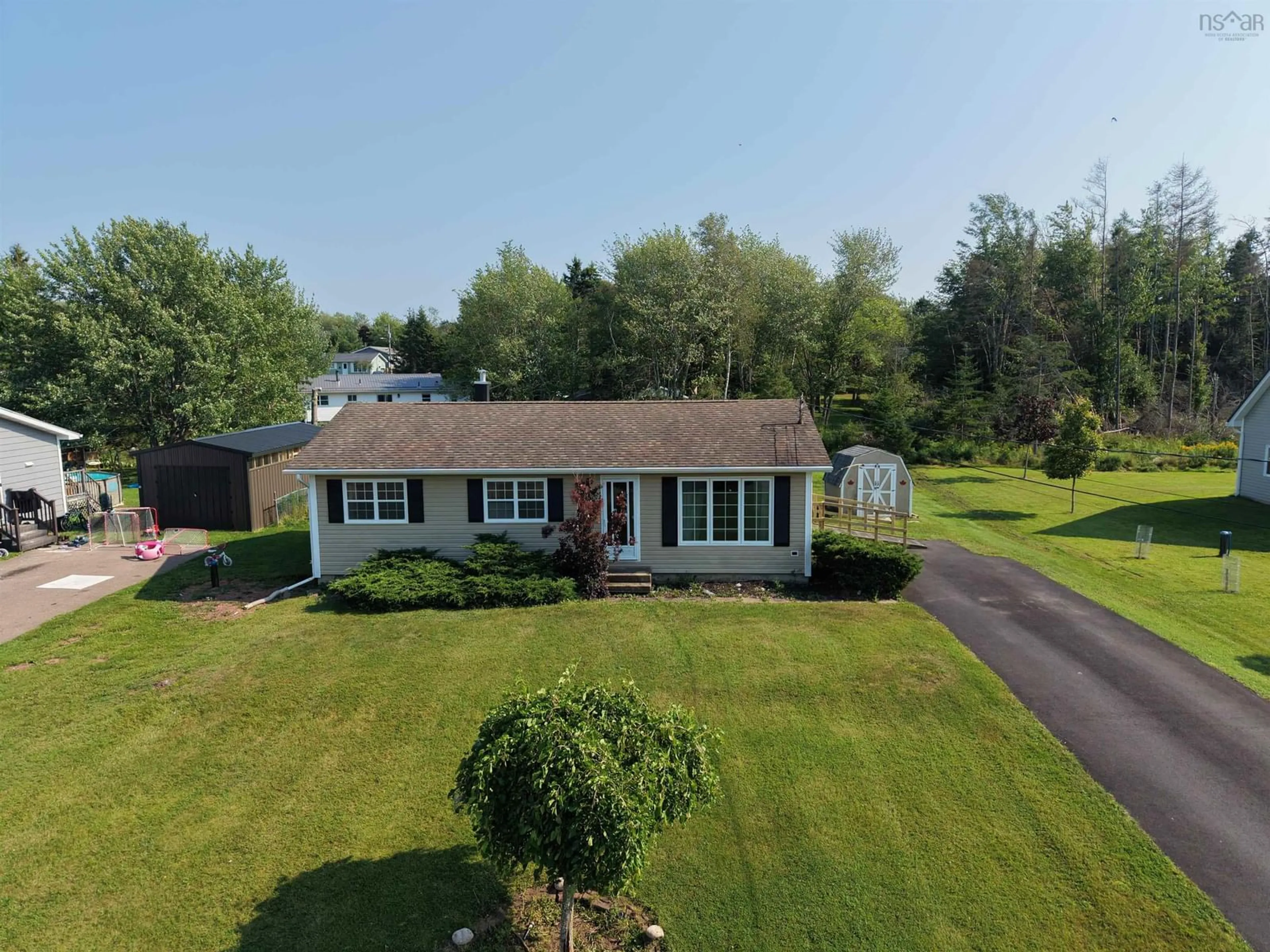 A pic from outside/outdoor area/front of a property/back of a property/a pic from drone, unknown for 15 Montery Dr, Salmon River Nova Scotia B2N 5S4