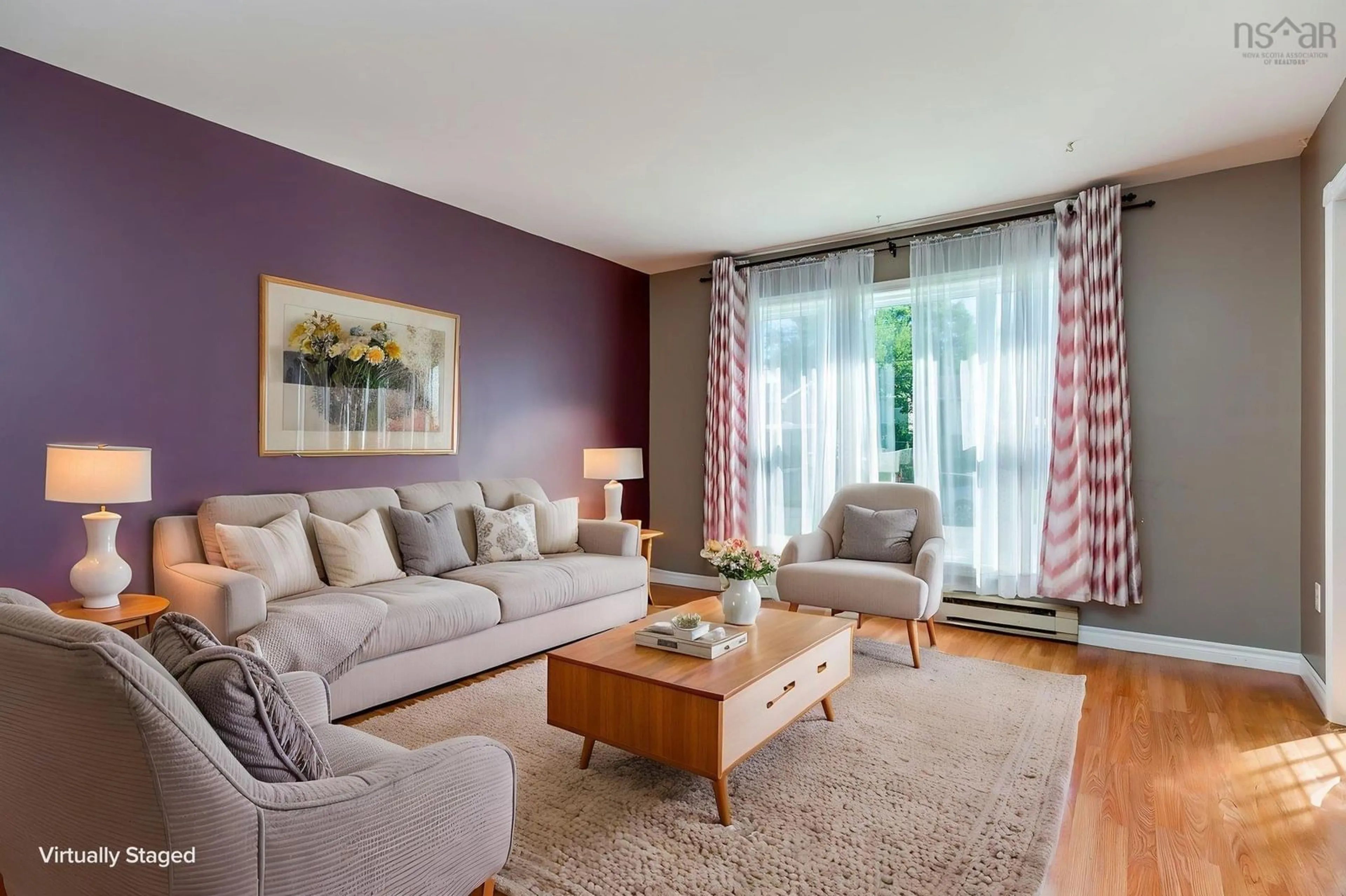 Living room with furniture, wood/laminate floor for 16 Clermont Cres, Cole Harbour Nova Scotia B2W 4P1
