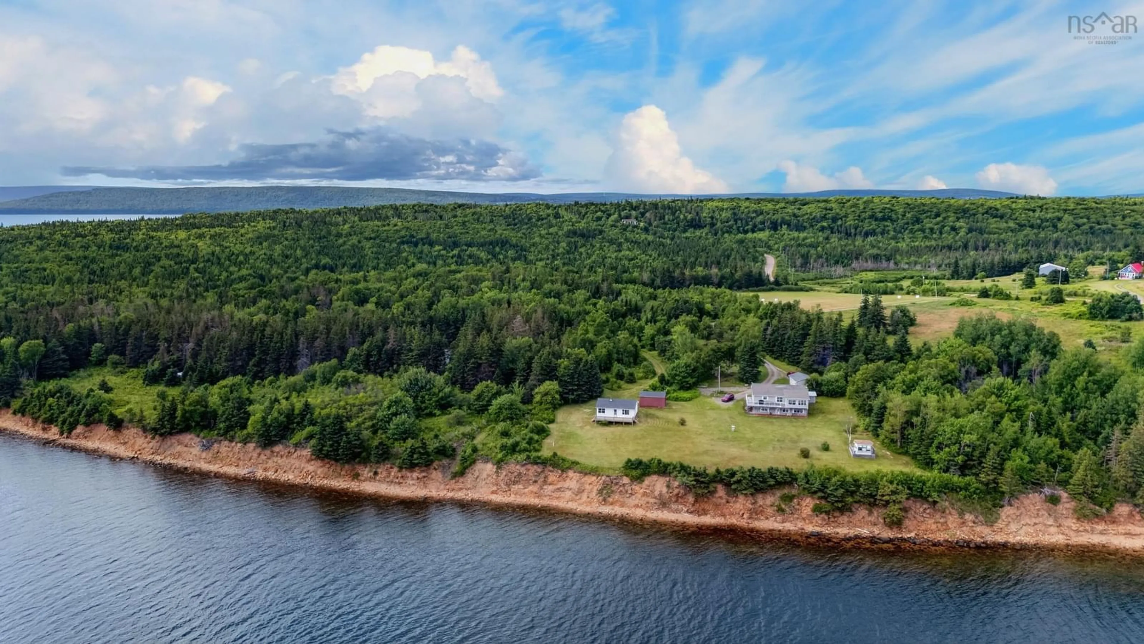 A pic from outside/outdoor area/front of a property/back of a property/a pic from drone, water/lake/river/ocean view for 31 Cambells Lane, Kempt Head Nova Scotia B1X 1Z4