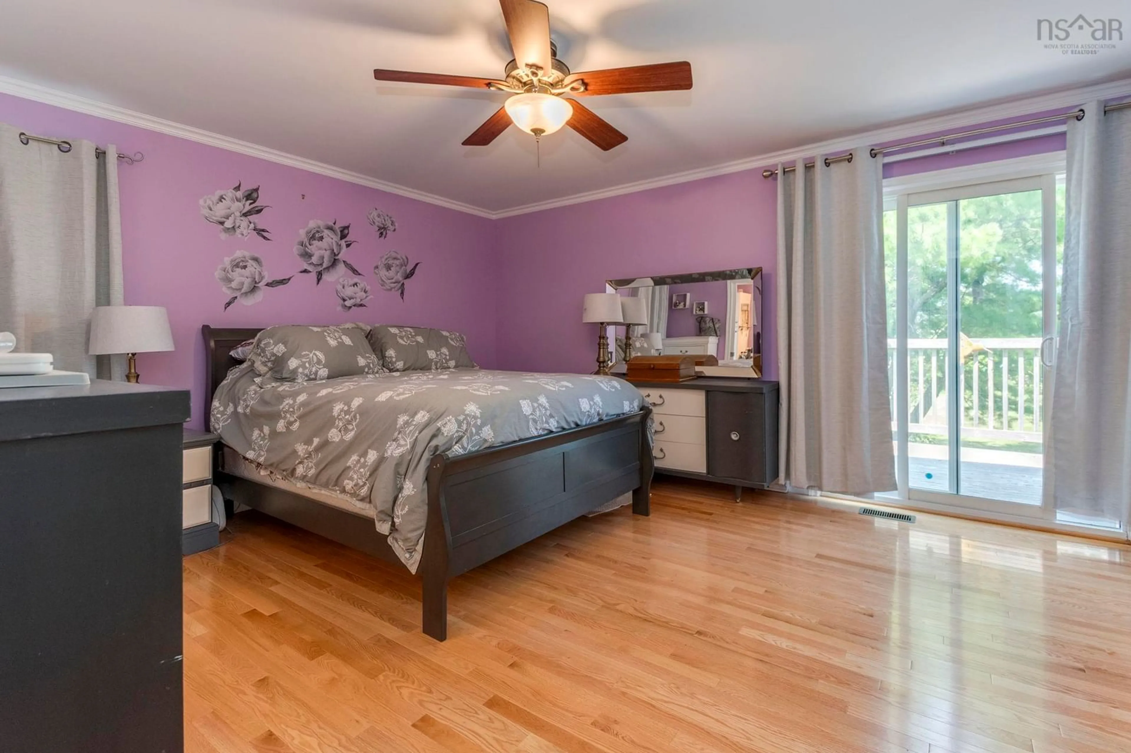 Bedroom with bed, wood/laminate floor for 1492 Glen Road Rd, Antigonish County Nova Scotia B2G 2L3