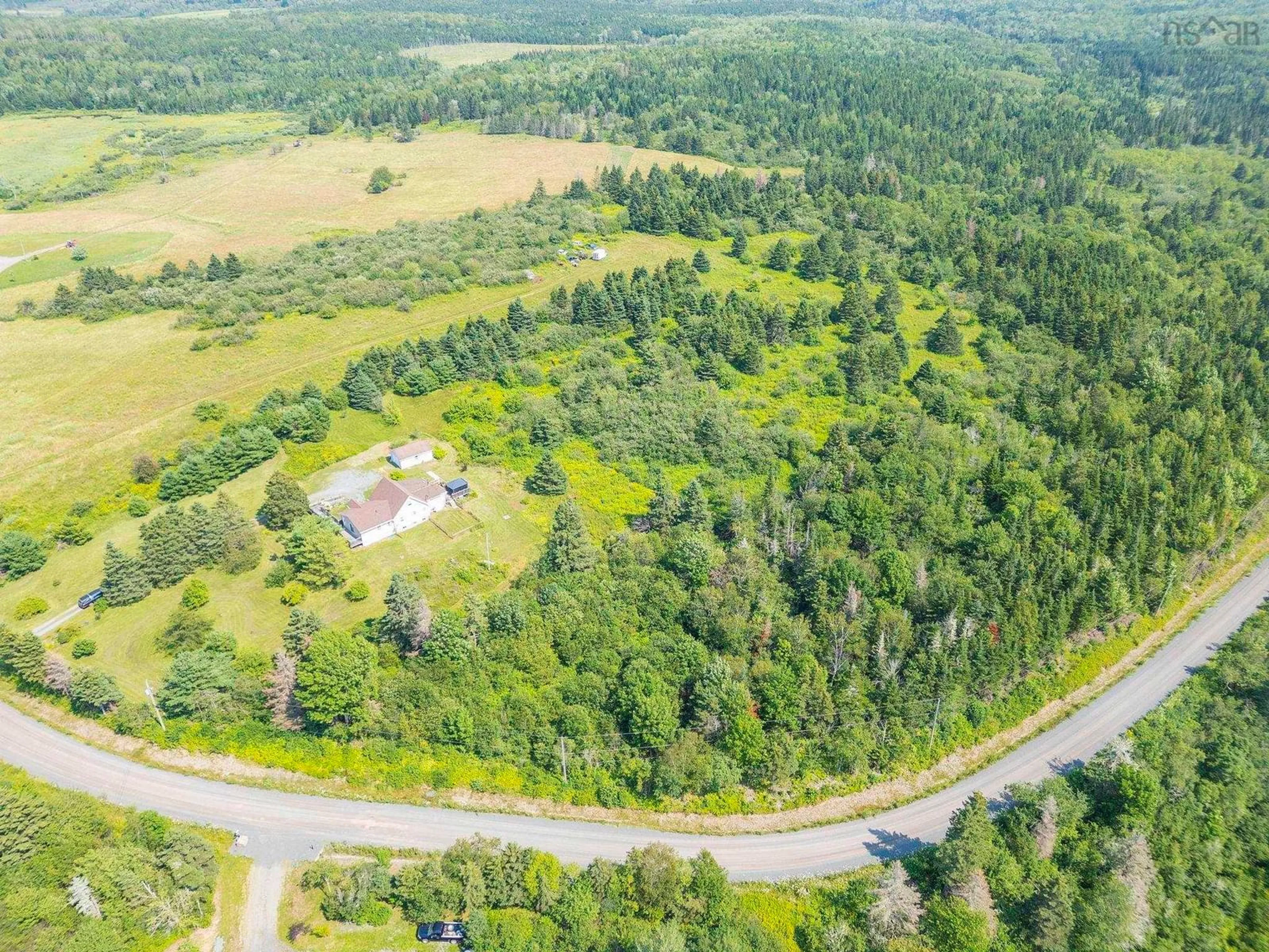 A pic from outside/outdoor area/front of a property/back of a property/a pic from drone, forest/trees view for 1492 Glen Road Rd, Antigonish County Nova Scotia B2G 2L3
