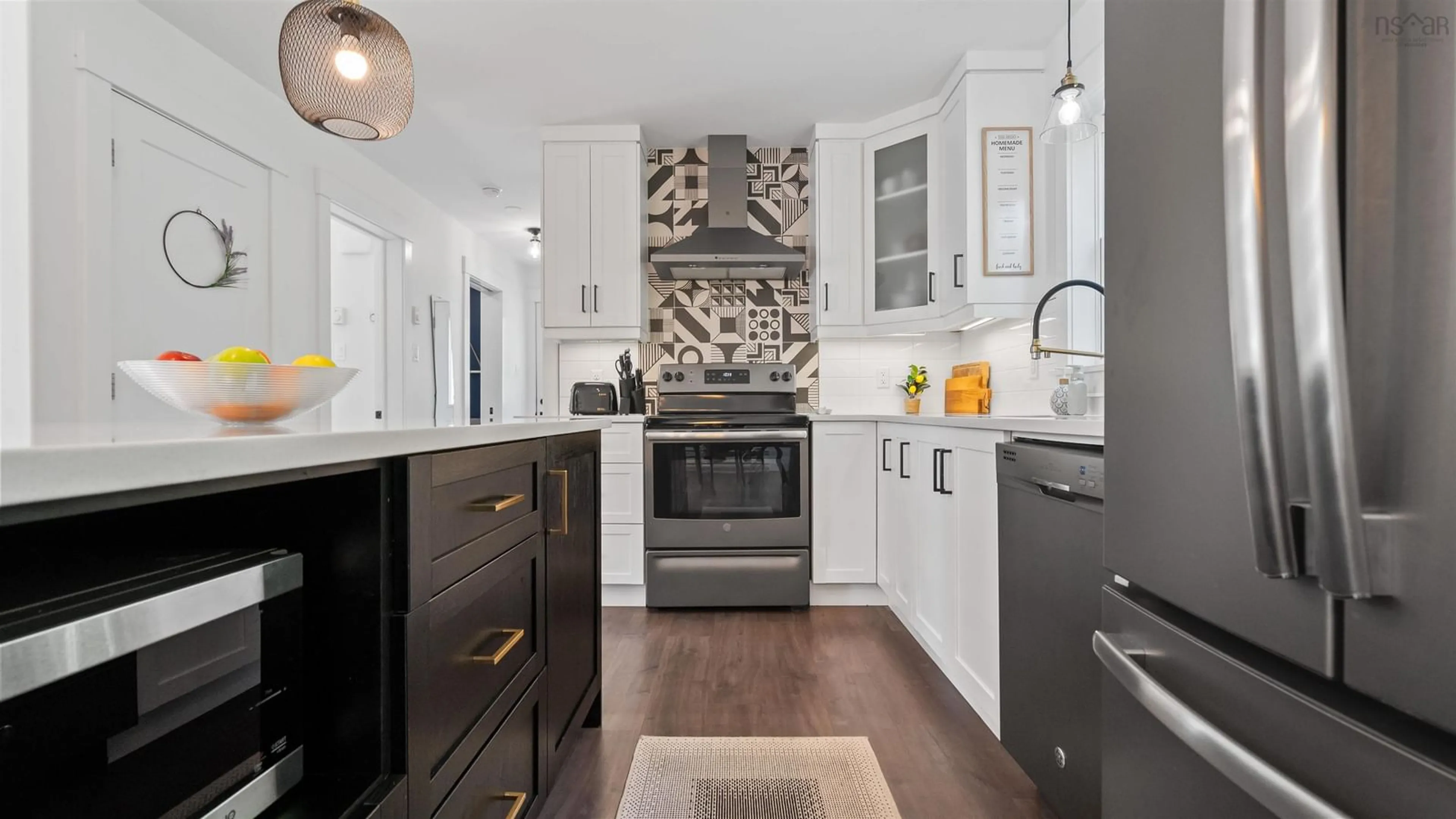 Contemporary kitchen, ceramic/tile floor for 89 Edgett Dr, Lucasville Nova Scotia B4B 0V7