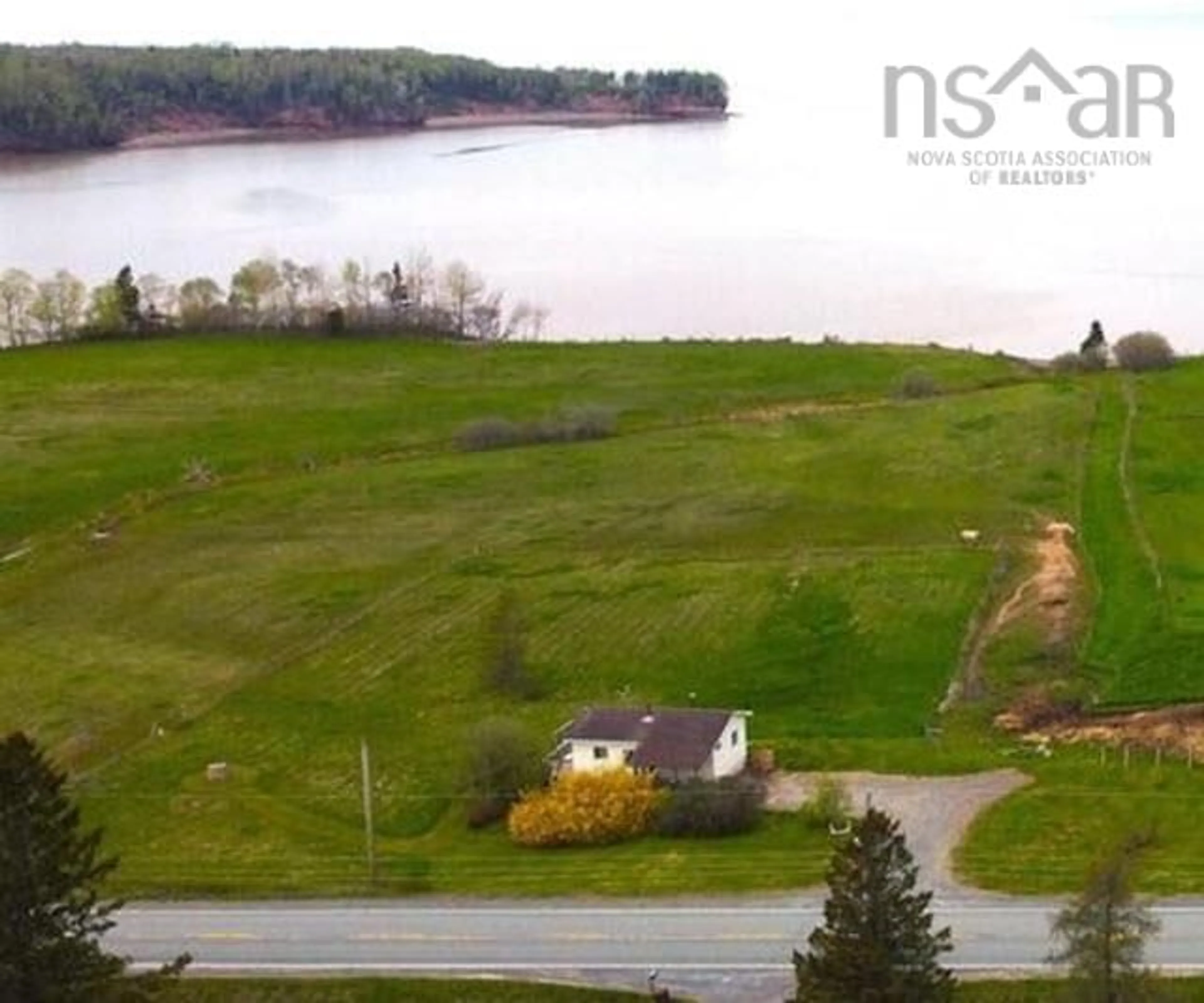 A pic from outside/outdoor area/front of a property/back of a property/a pic from drone, water/lake/river/ocean view for 2621 (B) 215 Hwy #B, Tennecape Nova Scotia B0N 2R0