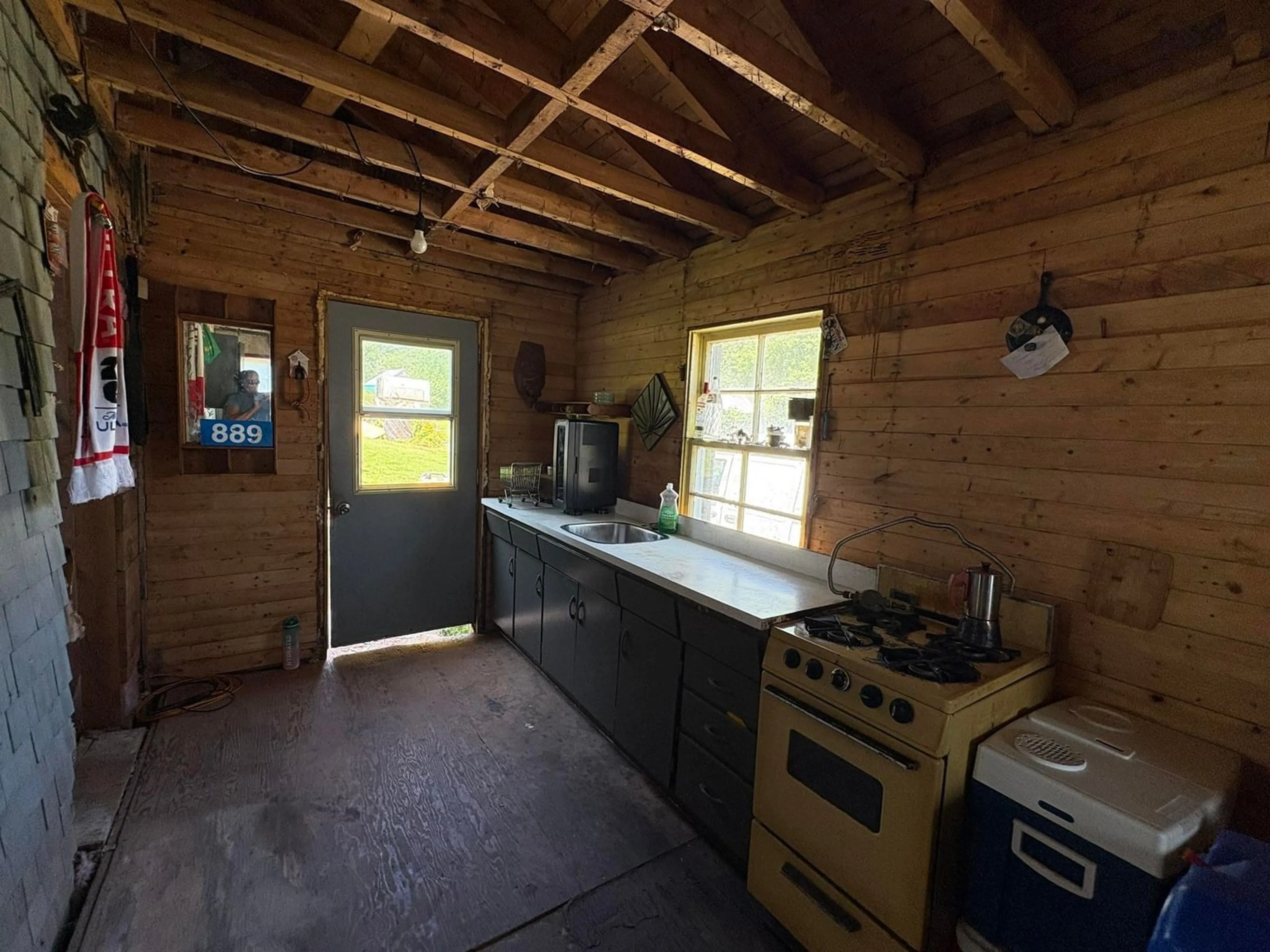 Standard kitchen, cement floor for 889 Pictou Island Rd, Pictou Island Nova Scotia B0K 1J0