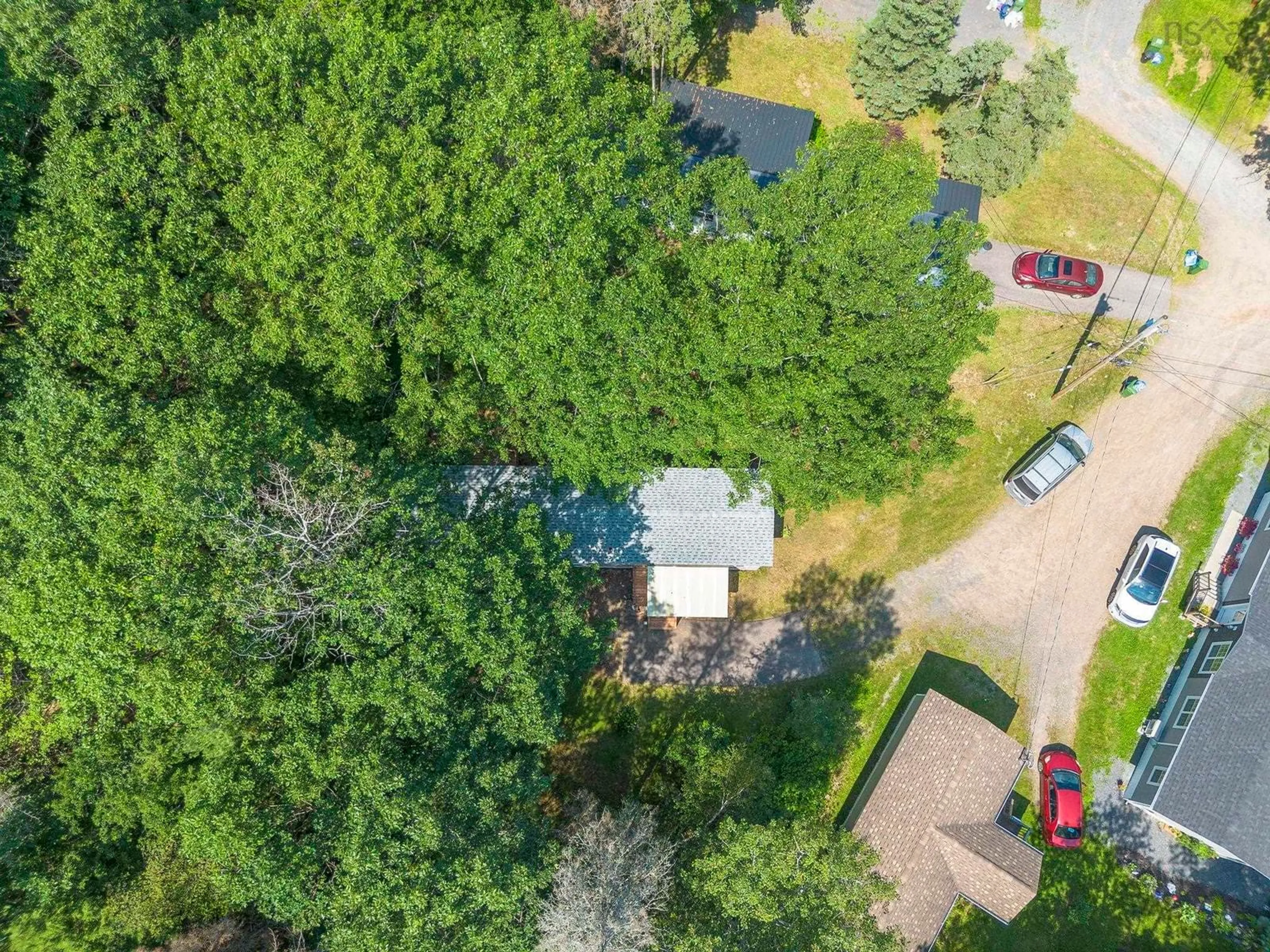 A pic from outside/outdoor area/front of a property/back of a property/a pic from drone, forest/trees view for 23 Frontier Dr, New Minas Nova Scotia B4N 3S7