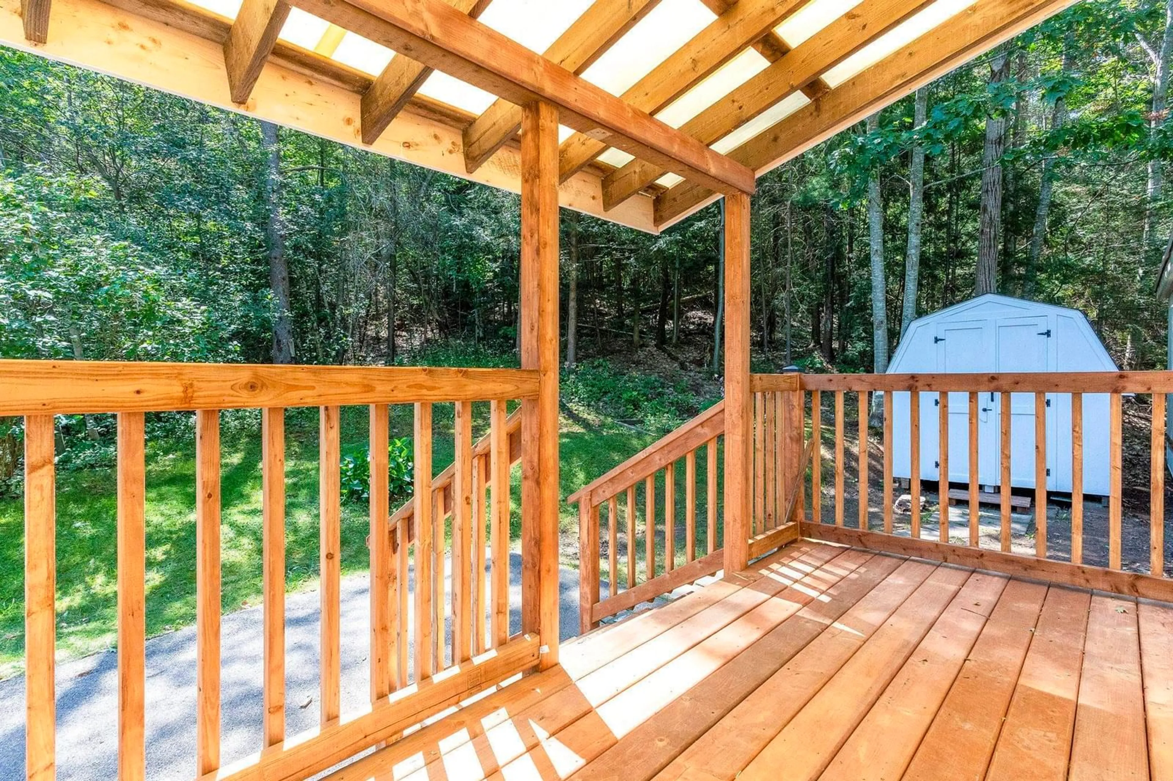 Patio, forest/trees view for 23 Frontier Dr, New Minas Nova Scotia B4N 3S7