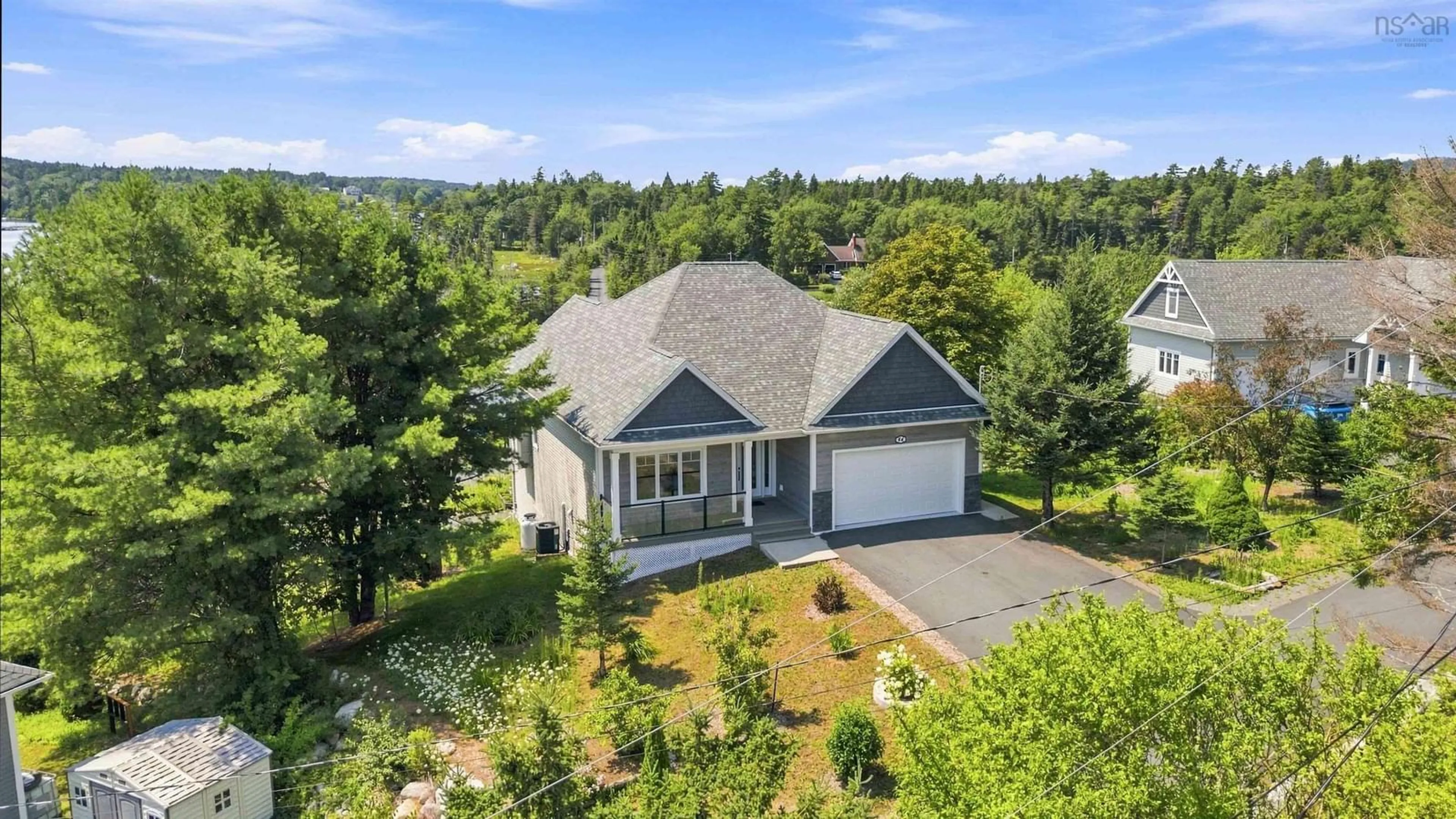 A pic from outside/outdoor area/front of a property/back of a property/a pic from drone, water/lake/river/ocean view for 44 Whynachts Point Rd, Tantallon Nova Scotia B3Z 2K9