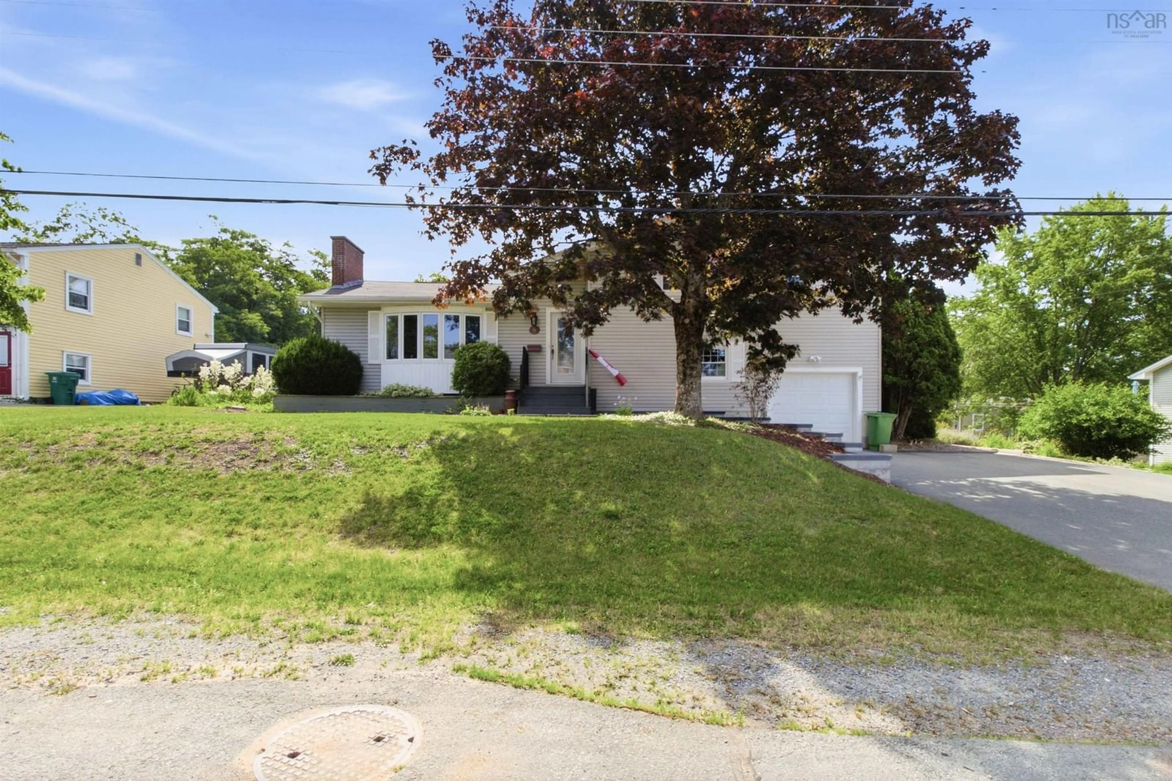 A pic from outside/outdoor area/front of a property/back of a property/a pic from drone, street for 8 Lakeview Drive, Windsor Nova Scotia B0N 2T0