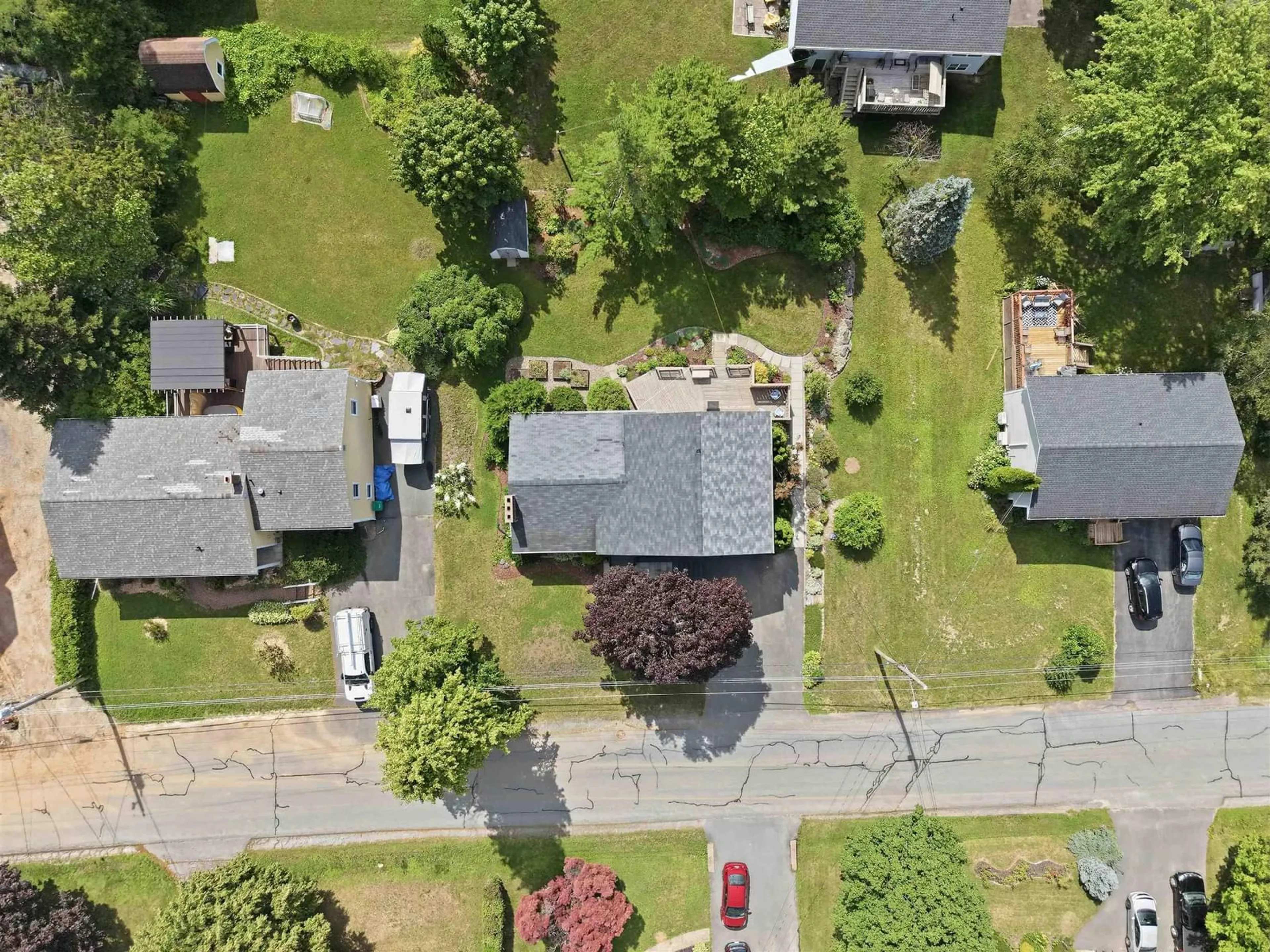 A pic from outside/outdoor area/front of a property/back of a property/a pic from drone, street for 8 Lakeview Drive, Windsor Nova Scotia B0N 2T0