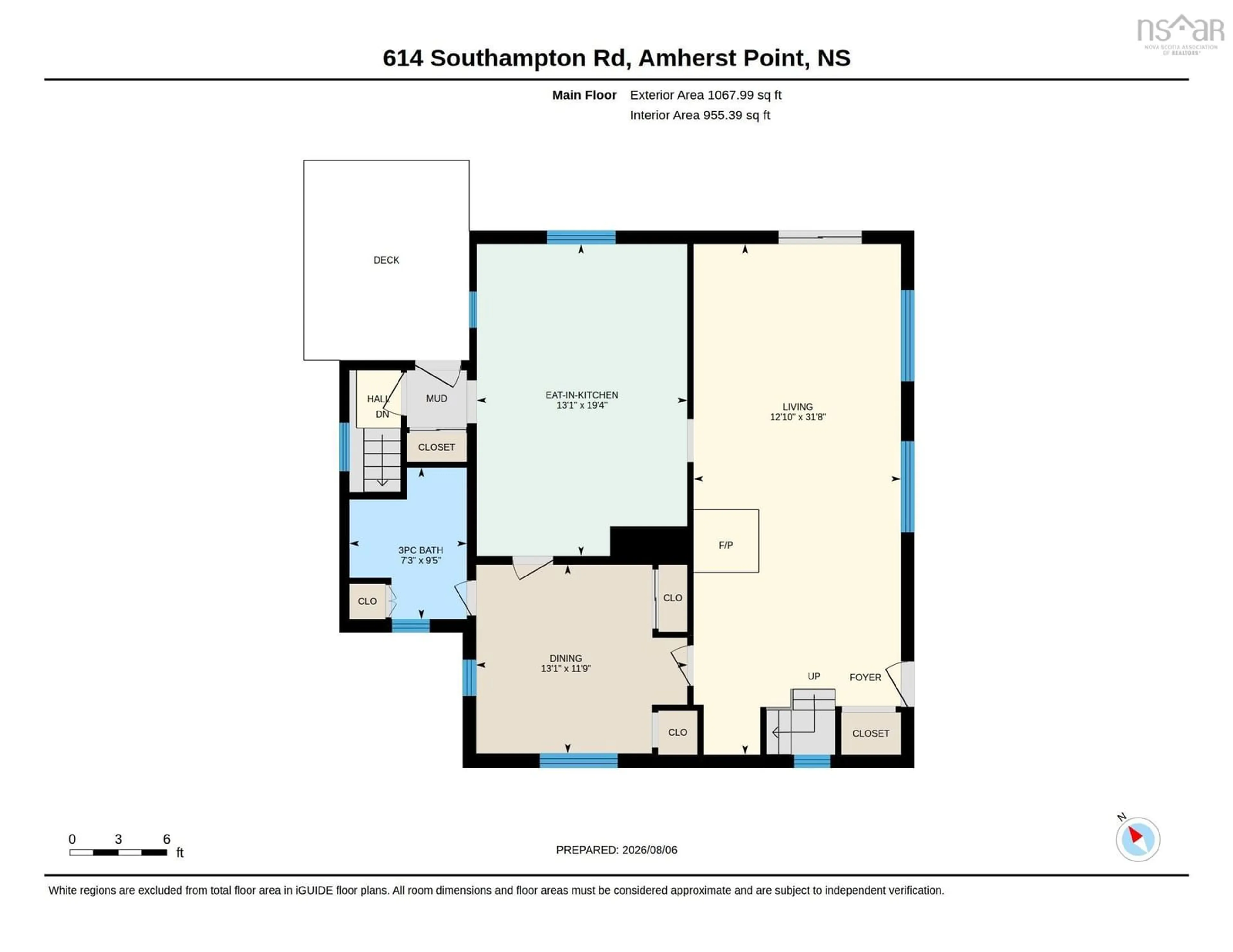 Floor plan for 614 Southampton Rd, Amherst Point Nova Scotia B4H 3Y4
