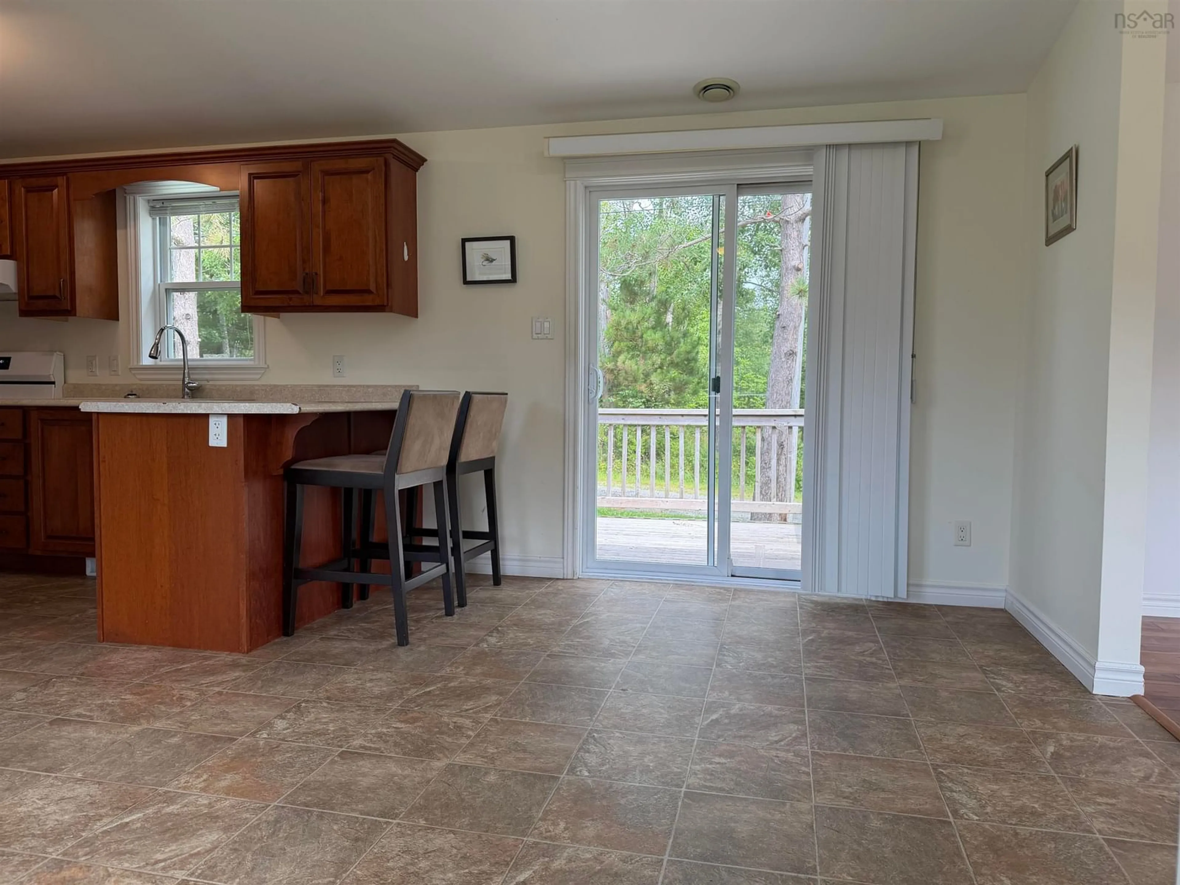 Open concept kitchen, ceramic/tile floor for 10346 377 Hwy, Malignant Cove Nova Scotia B2G 2L1