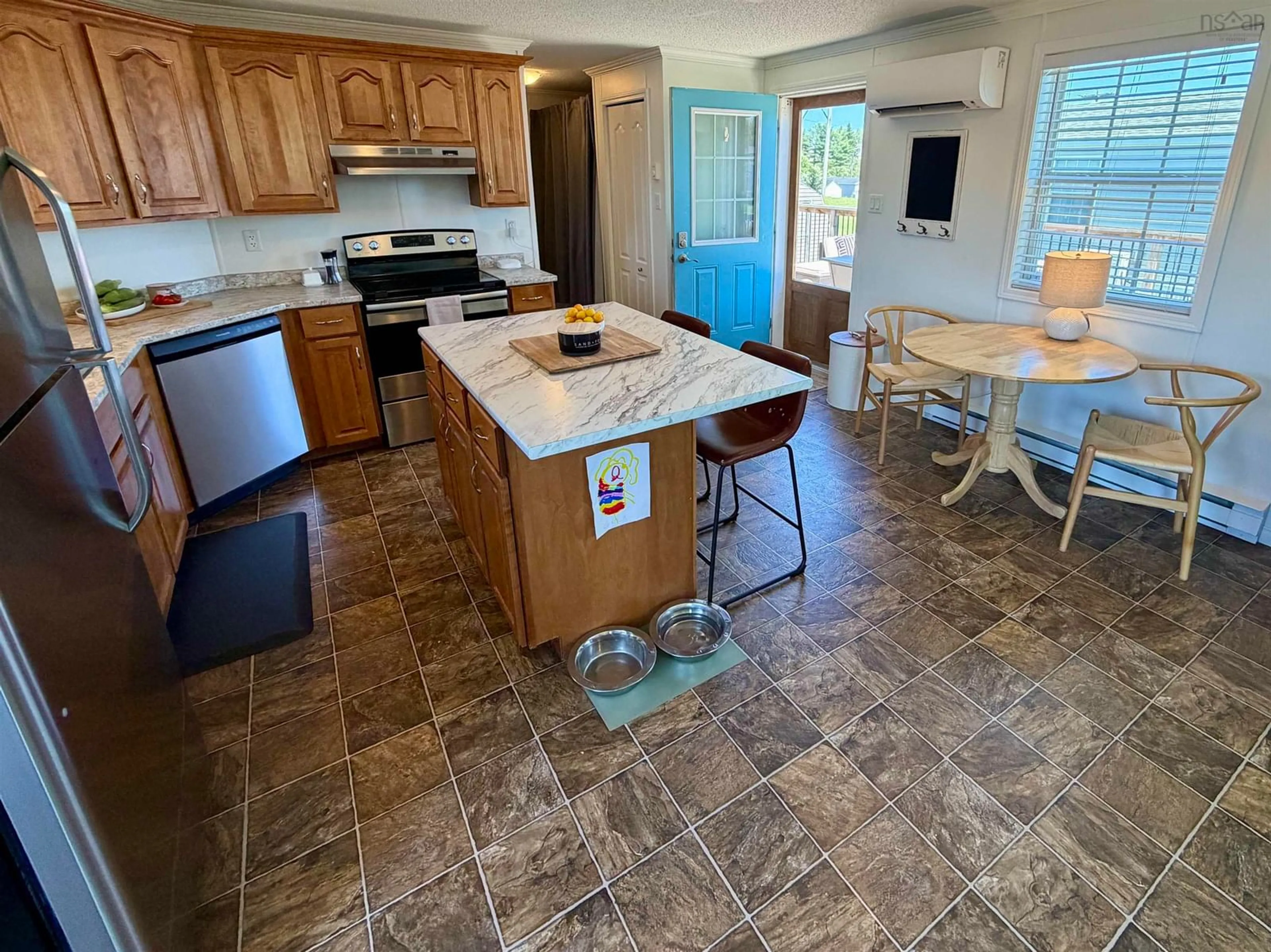 Open concept kitchen, ceramic/tile floor for 14 South Hill Dr, West River Nova Scotia B2G 2V9