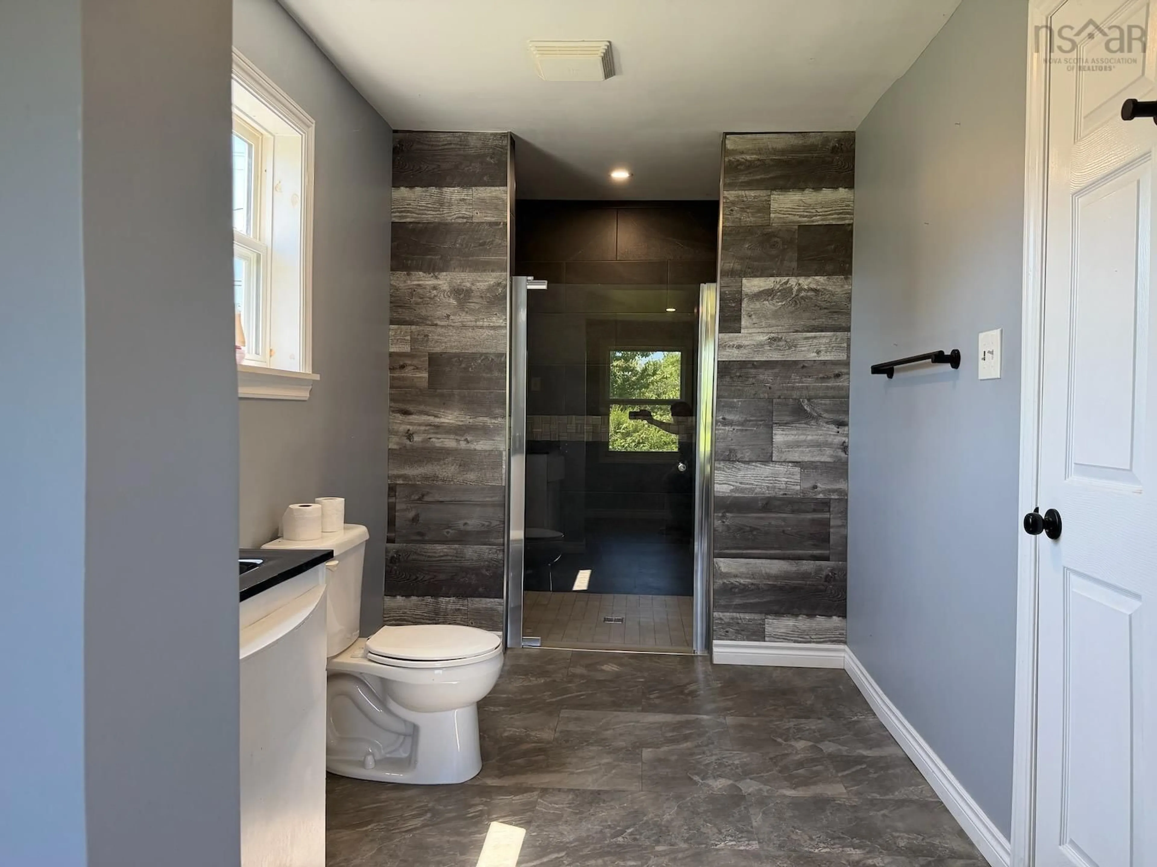 Contemporary bathroom, ceramic/tile floor for 1425 Highway 334 Hwy, Plymouth Nova Scotia B0W 1B0