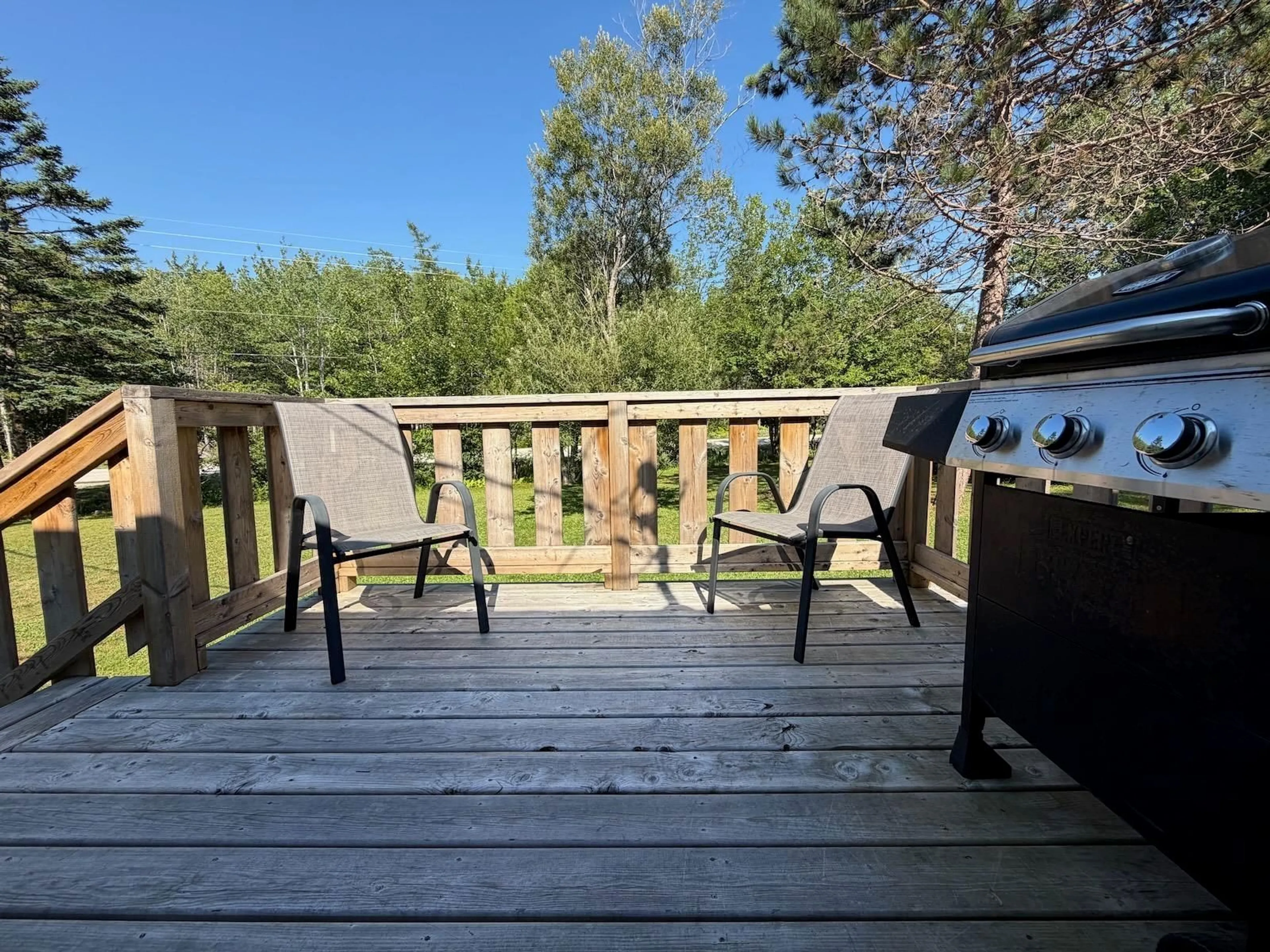 Patio, forest/trees view for 1621 Lake George Rd, Lake George Nova Scotia B5A 5L6