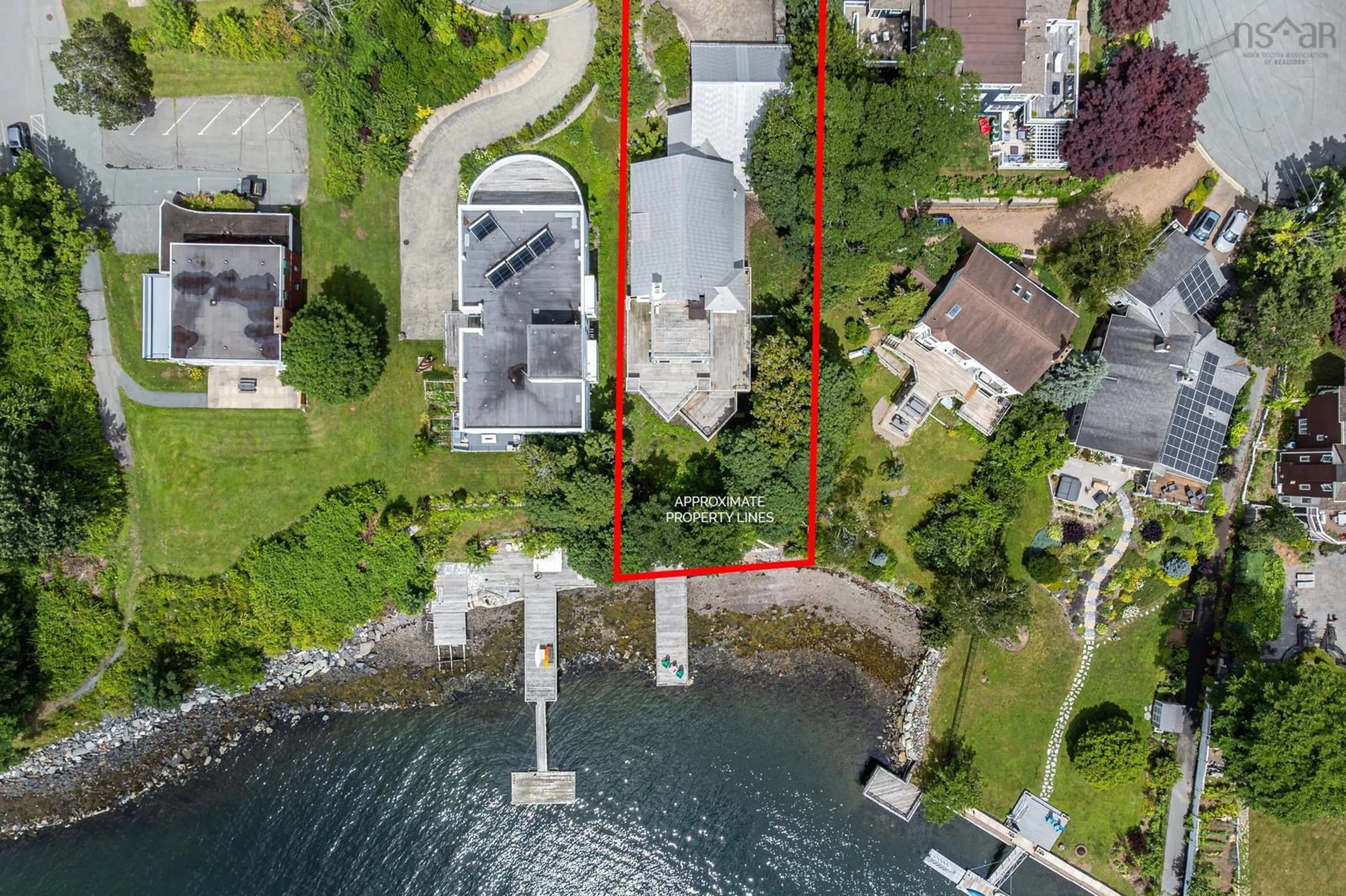 A pic from outside/outdoor area/front of a property/back of a property/a pic from drone, water/lake/river/ocean view for 5954 Mcculloch Crt, Halifax Nova Scotia B3H 4S9