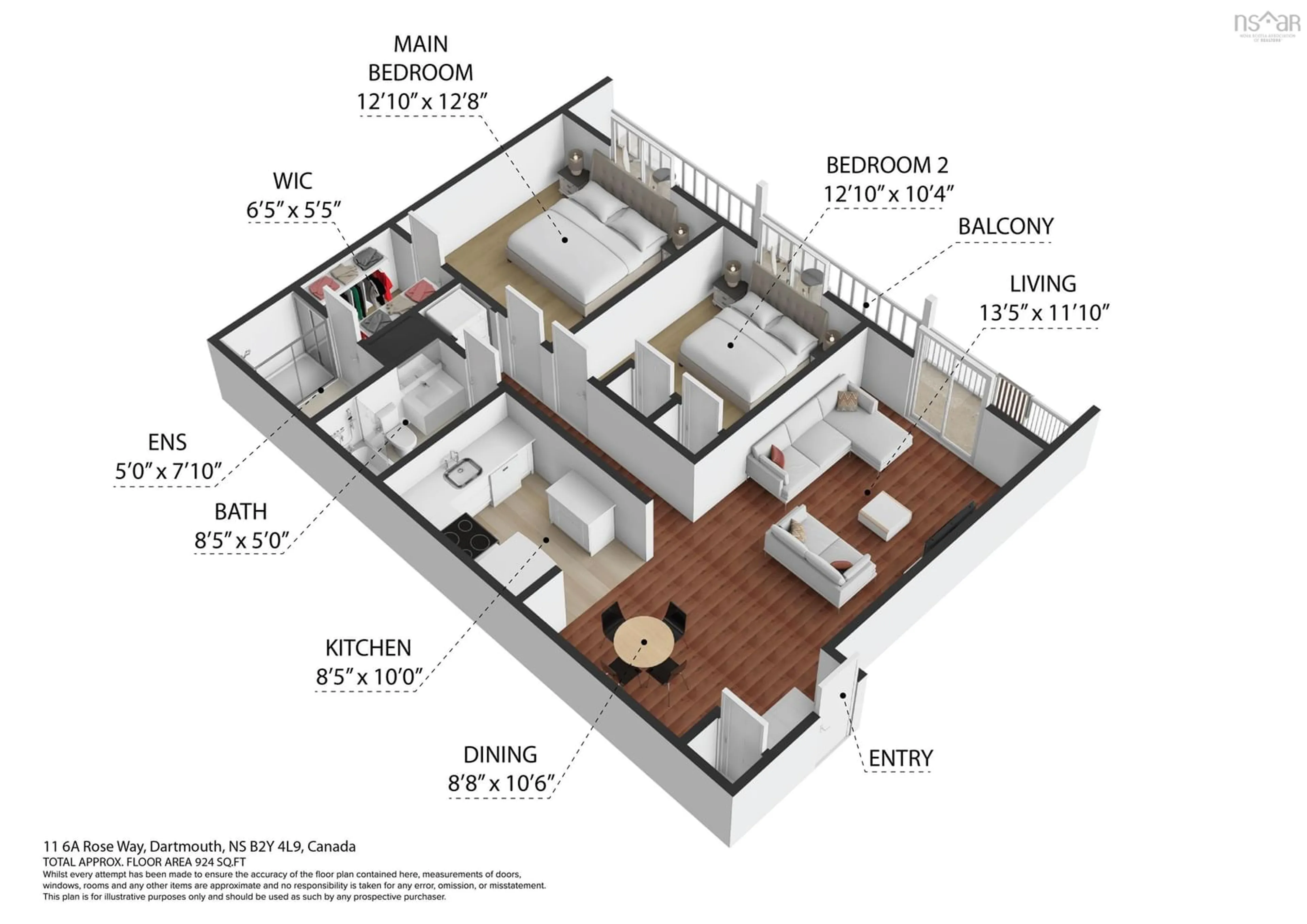 Floor plan for 6A Rose Way #11, Dartmouth Nova Scotia B2Y 4L9