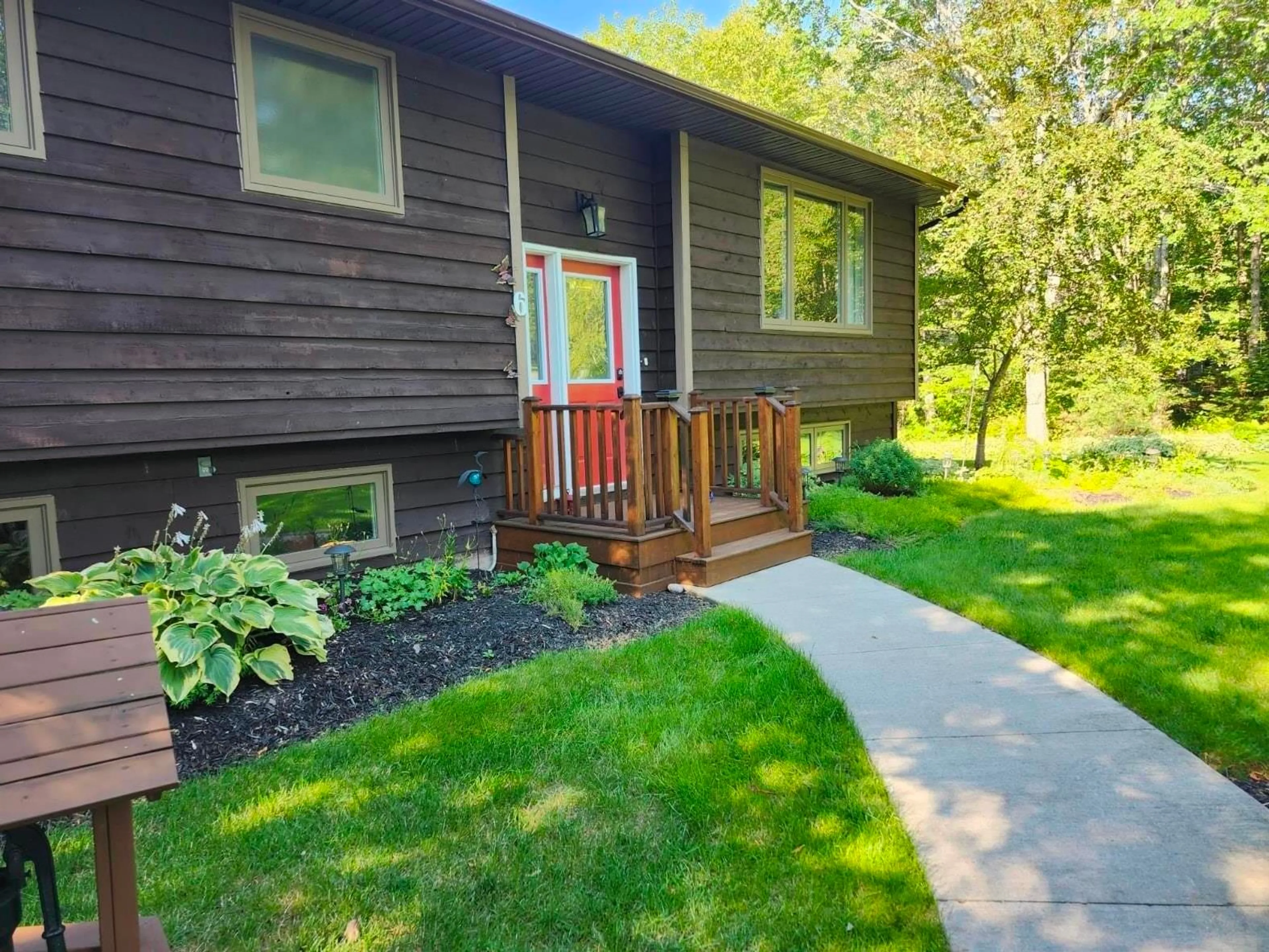 Home with vinyl exterior material, street for 6 Cedar Crt, Middle Sackville Nova Scotia B4E 3B1